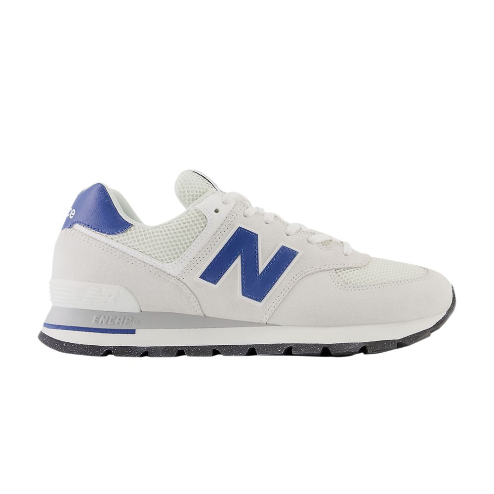 Pre owned New Balance 574 Rugged white Royal Blue ModeSens