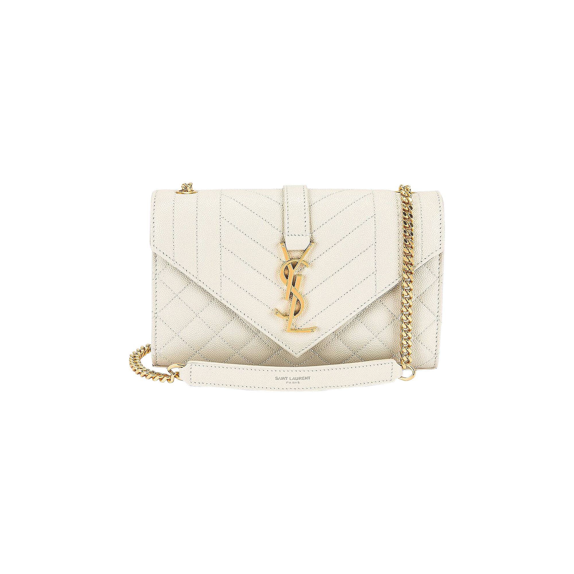 Pre-owned Saint Laurent Envelope Small Chain Bag 'soft Cream' In White