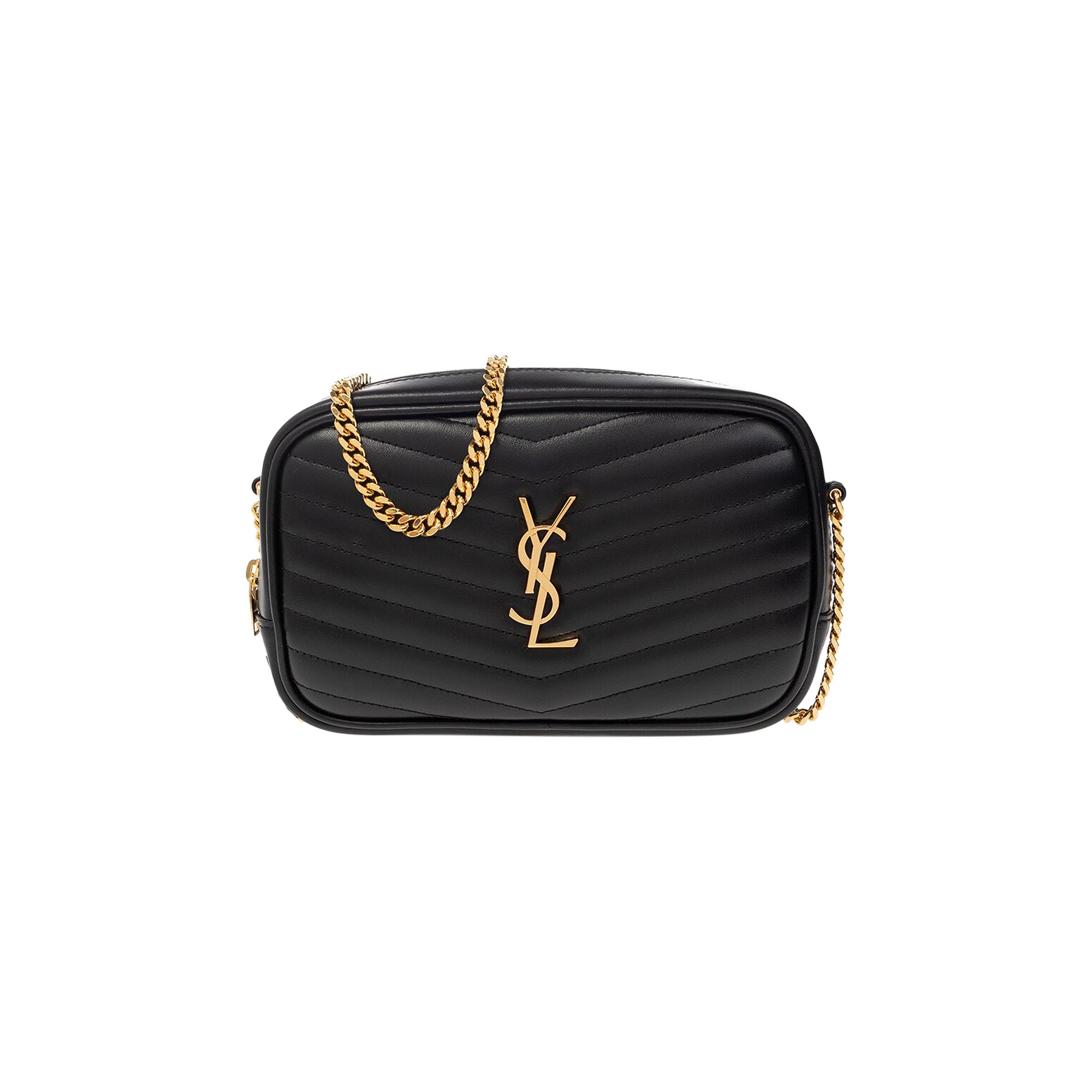 Pre-owned Saint Laurent Lou Mini Shoulder Bag 'black'