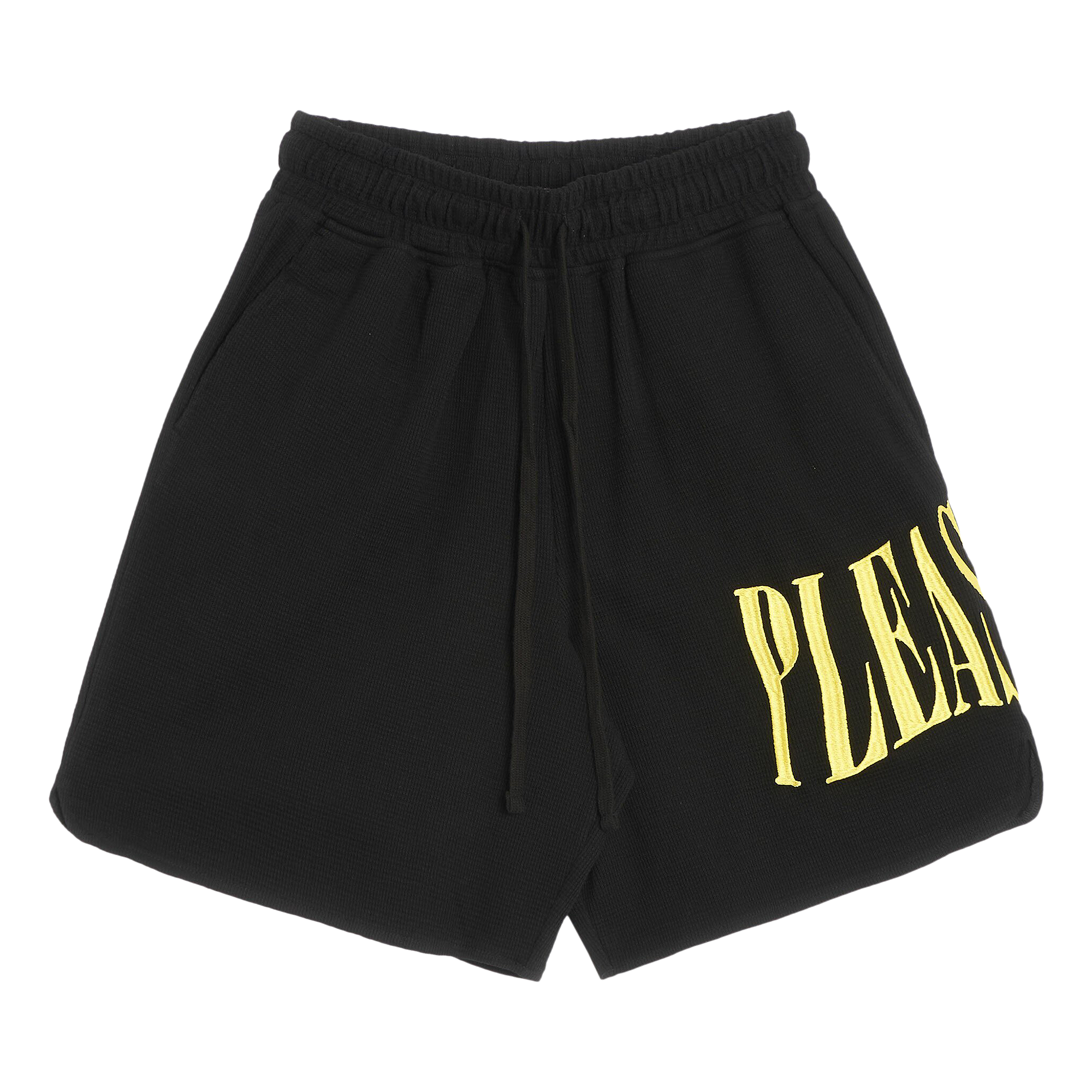 Pre-owned Pleasures Twitch Waffle Knit Short 'black'