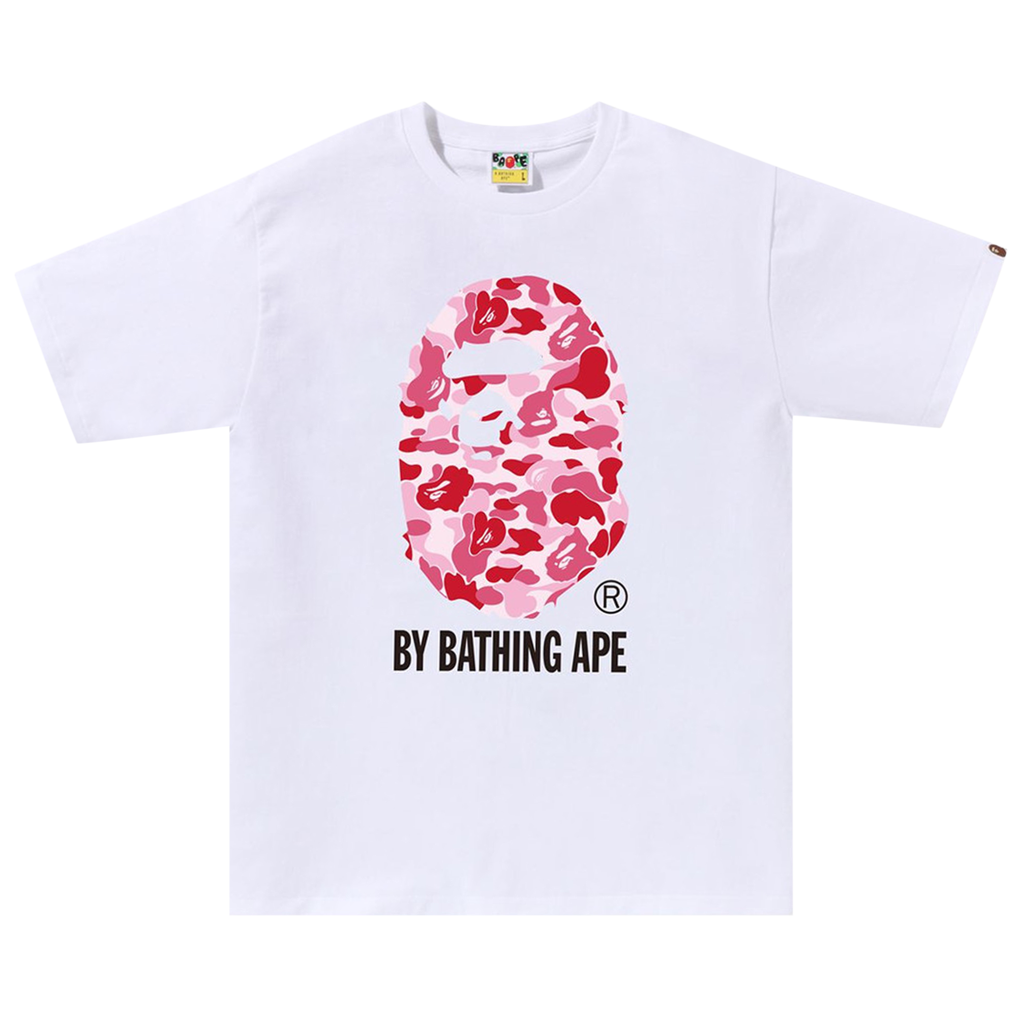 Pre-owned Bape Abc Camo By Bathing Ape Tee 'white/pink'