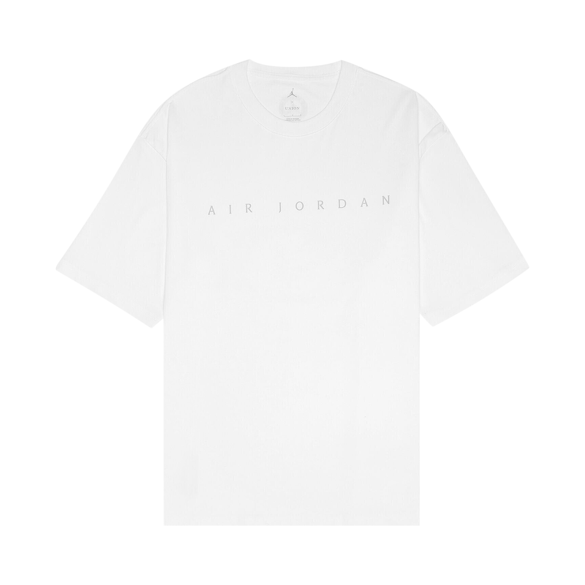 Pre-owned Air Jordan X Union T-shirt 'white/grey Haze'