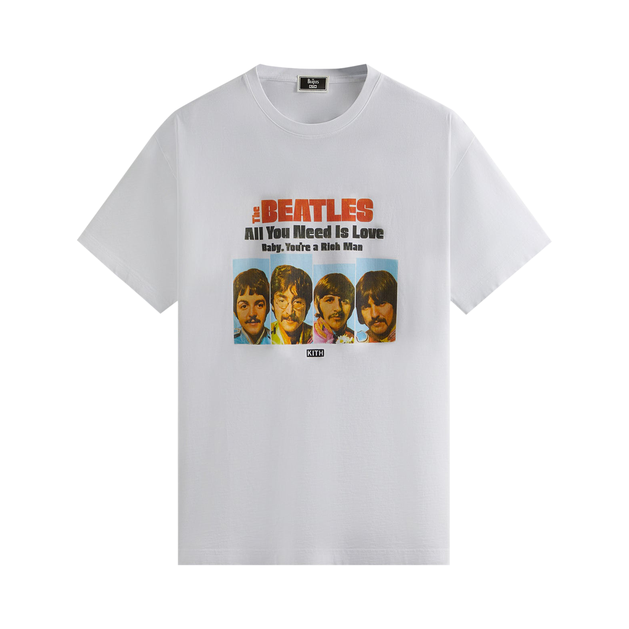 Pre-owned Kith For The Beatles All You Need Is Love V Tee 'white'