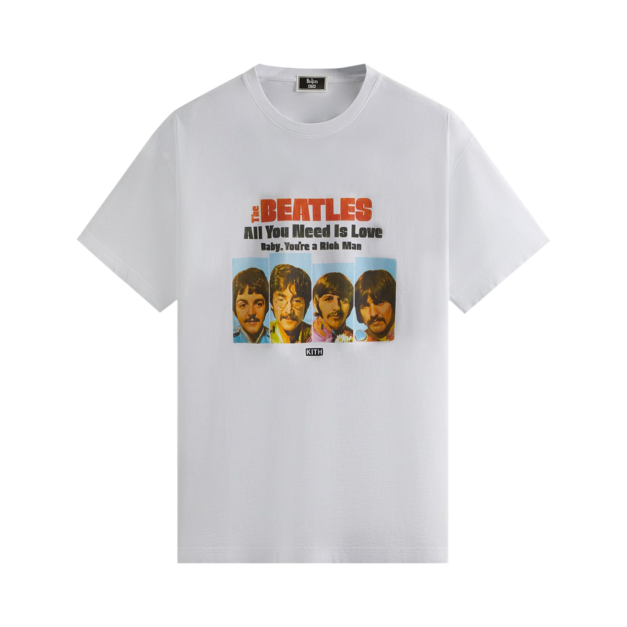 Kith For The Beatles All You Need Is Love V Tee 'White' | Men's Size M