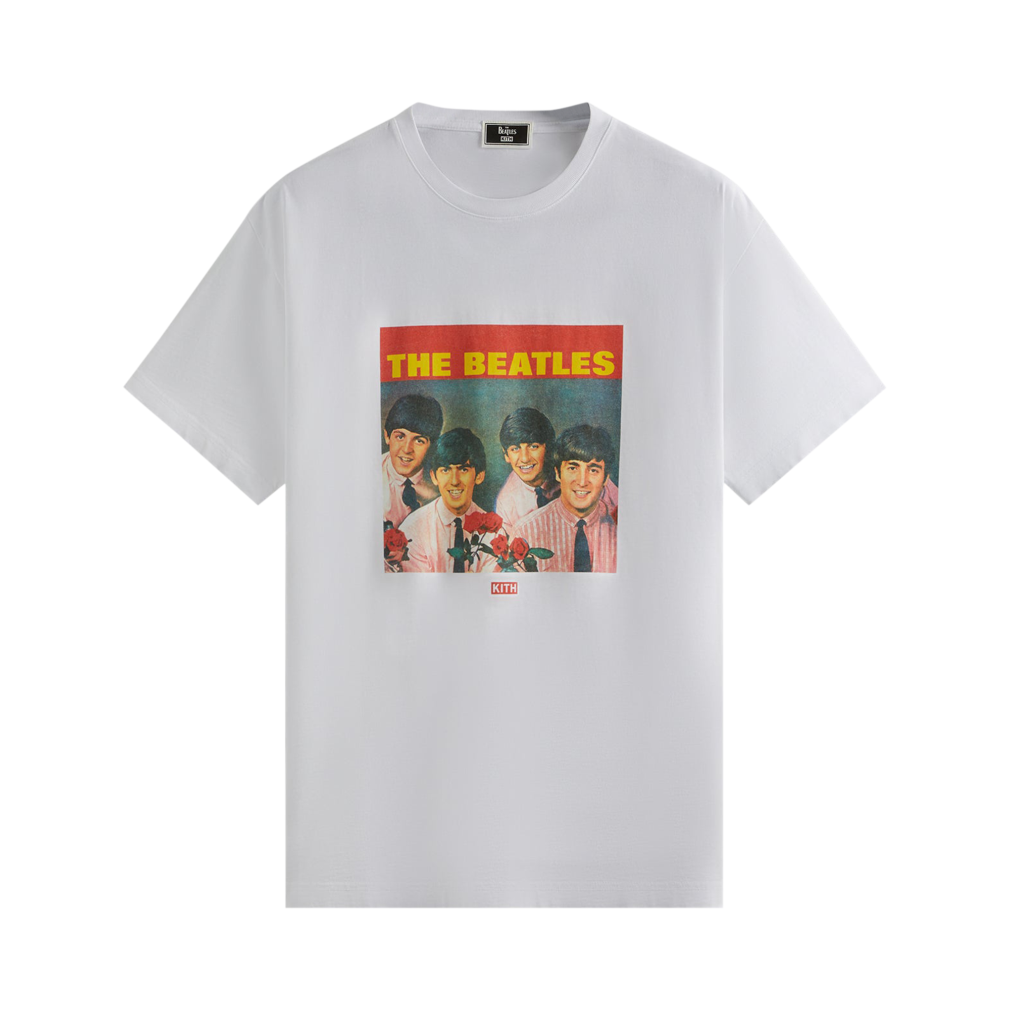 Pre-owned Kith For The Beatles Red Roses Vintage Tee 'white'