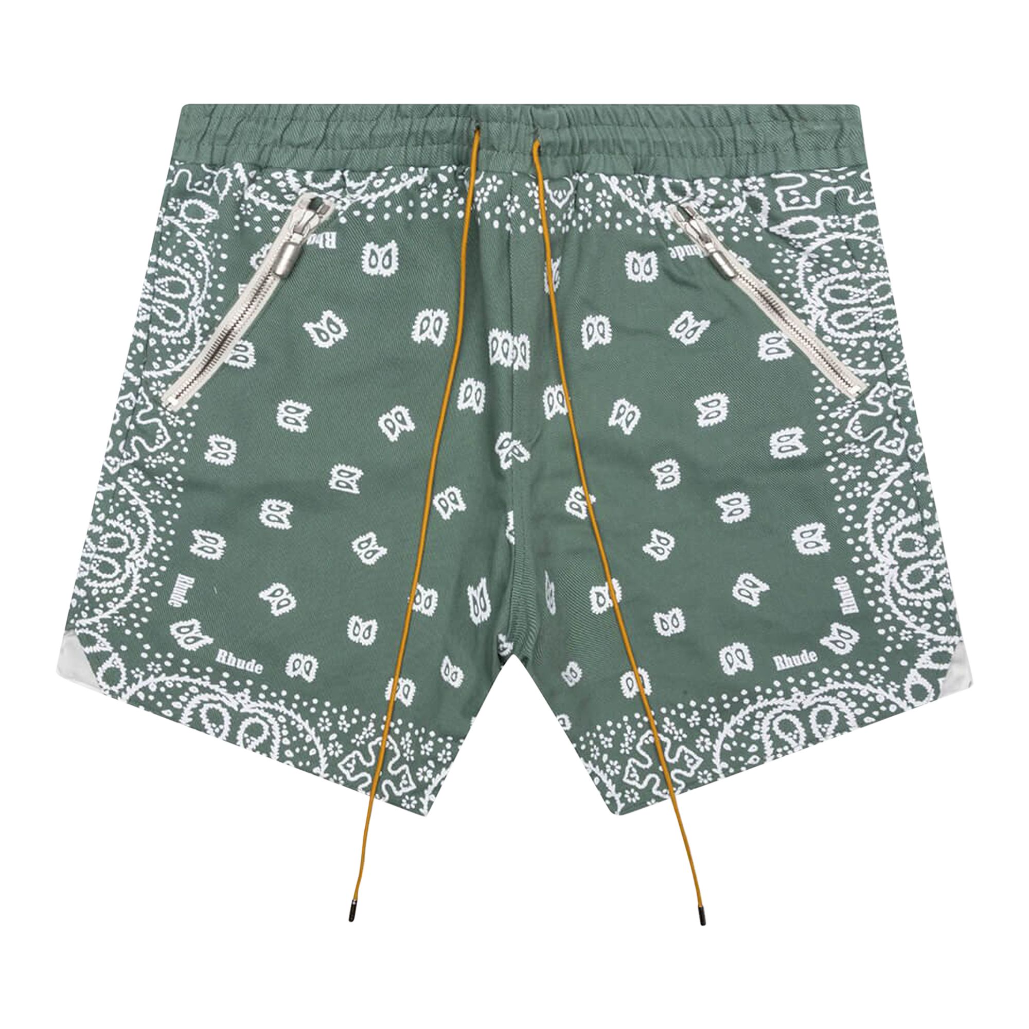 Pre-owned Rhude Bandana Shorts 'sage' | Green | Men's Size L
