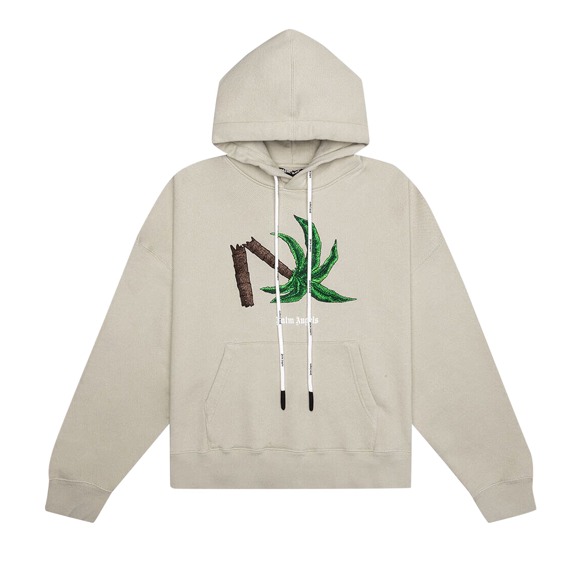 Pre-owned Palm Angels Broken Palm Hoodie 'beige/green' | Tan | Men's Size M