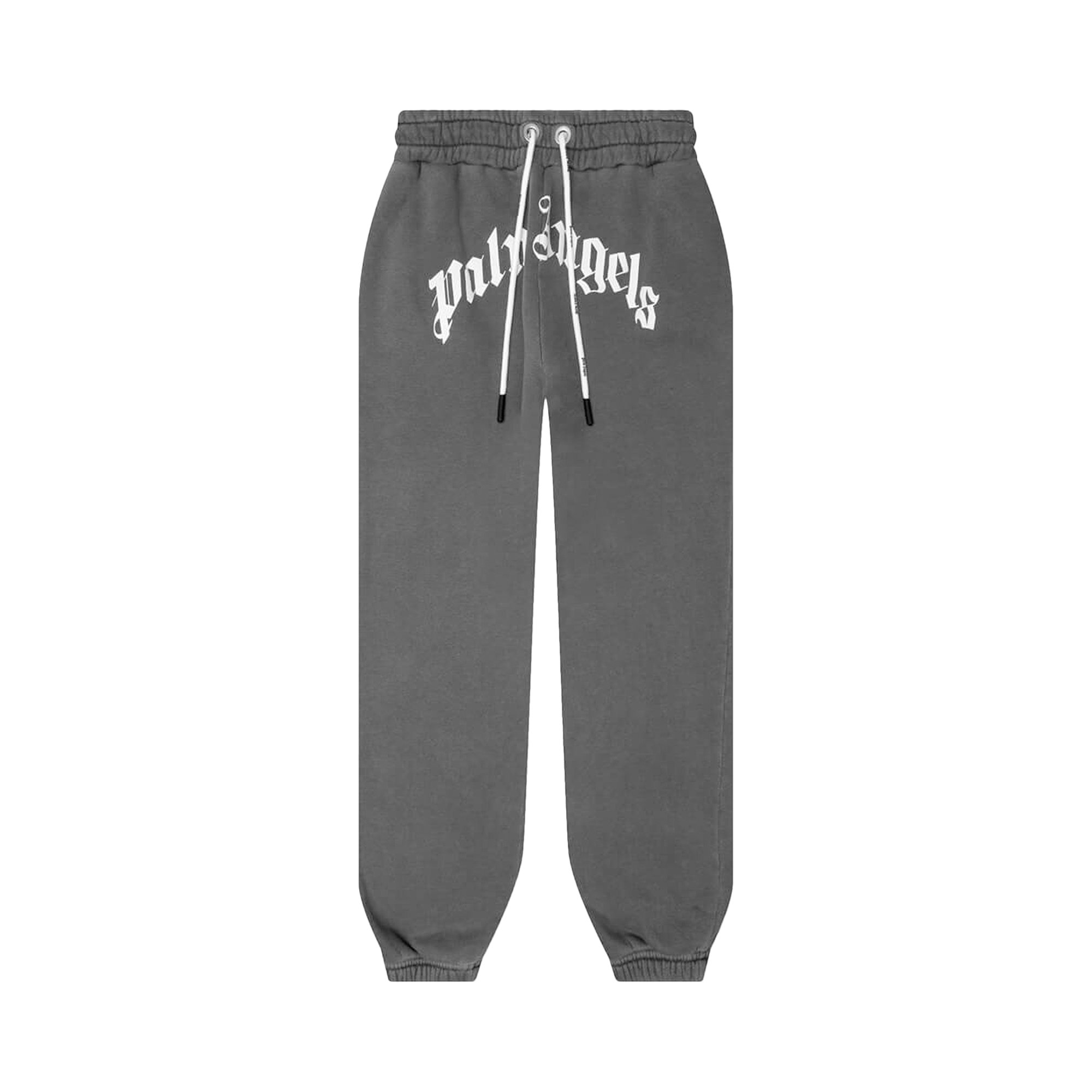 Pre-owned Palm Angels Gd Curved Logo Sweatpants 'black/white'