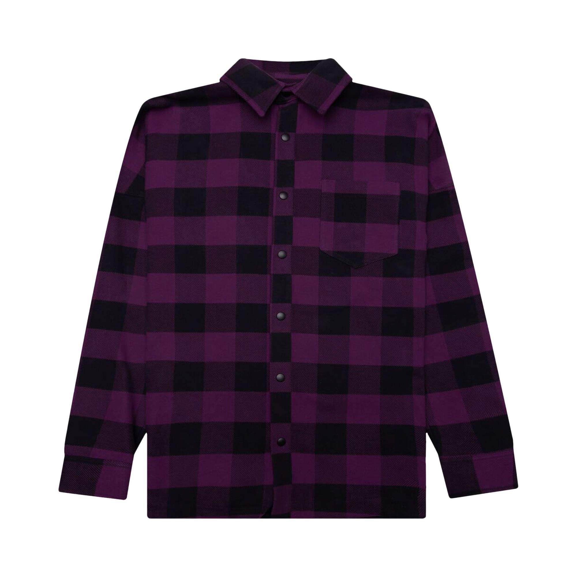 Palm Angels Classic Logo Overshirt 'Violet/White' | Purple | Men's Size M