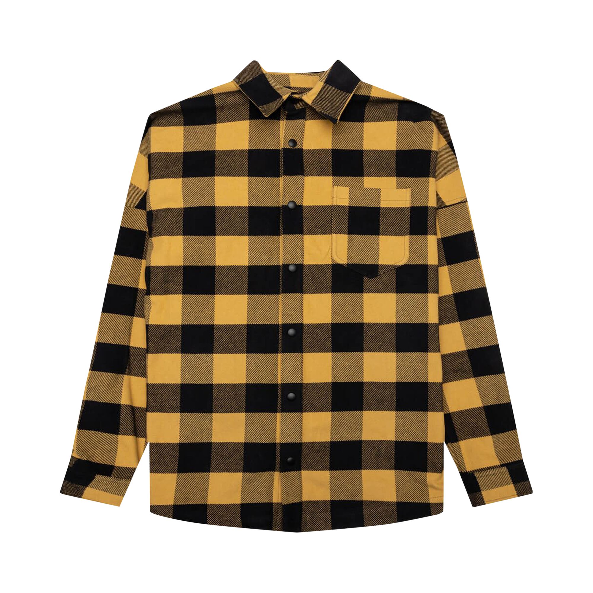 Palm Angels Classic Logo Overshirt 'Gold/White' | Men's Size L