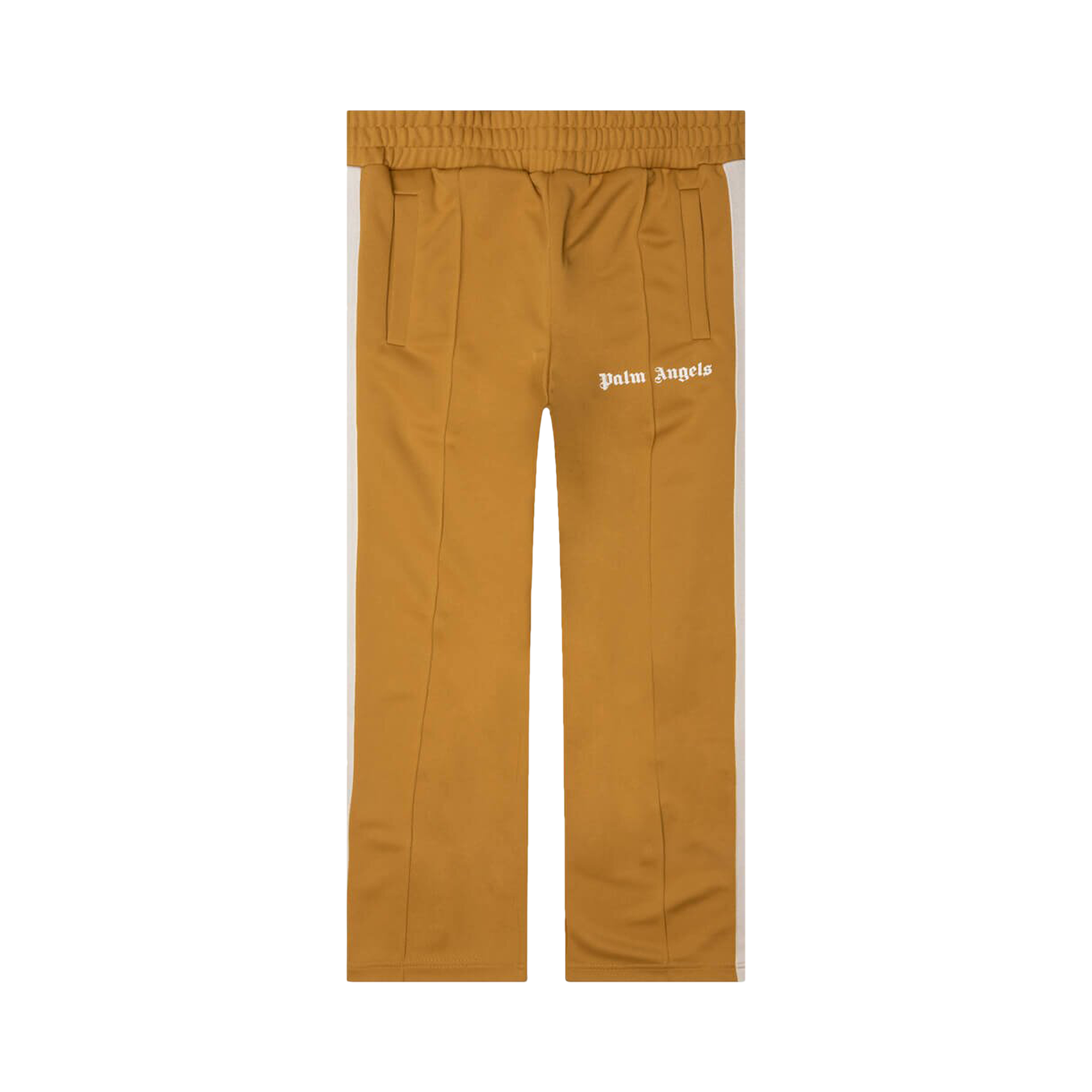 Pre-owned Palm Angels Classic Track Pants 'camel/white' In Tan