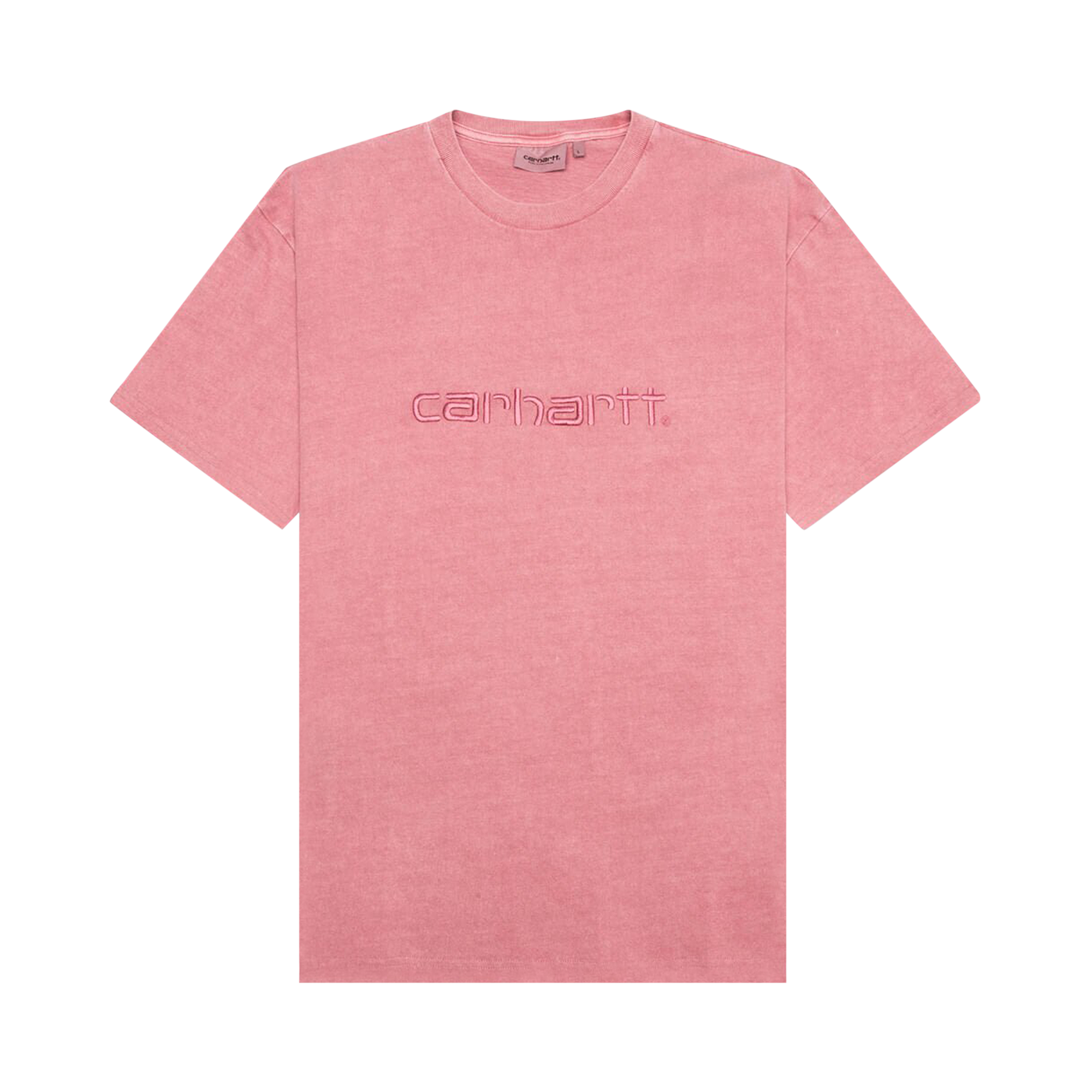 Pre-owned Carhartt Wip Duster T-shirt 'dahlia Garment Dyed' In Pink