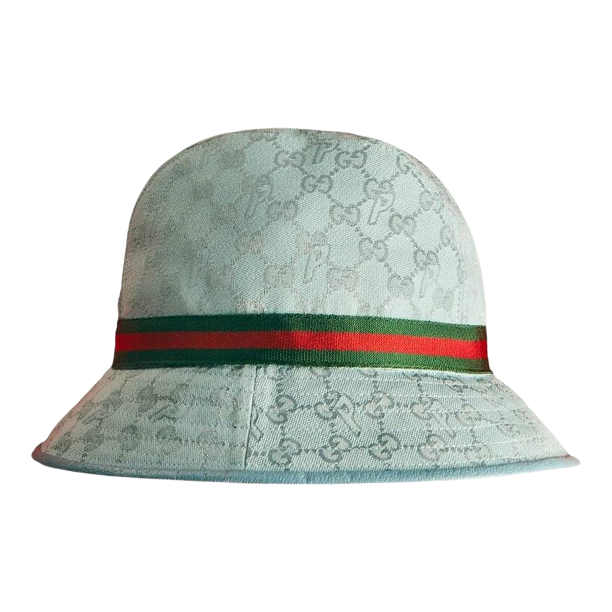 Pre-owned Gucci X Palace Gg-p Canvas Fedora With Web And Logo Detail 'pale Blue'