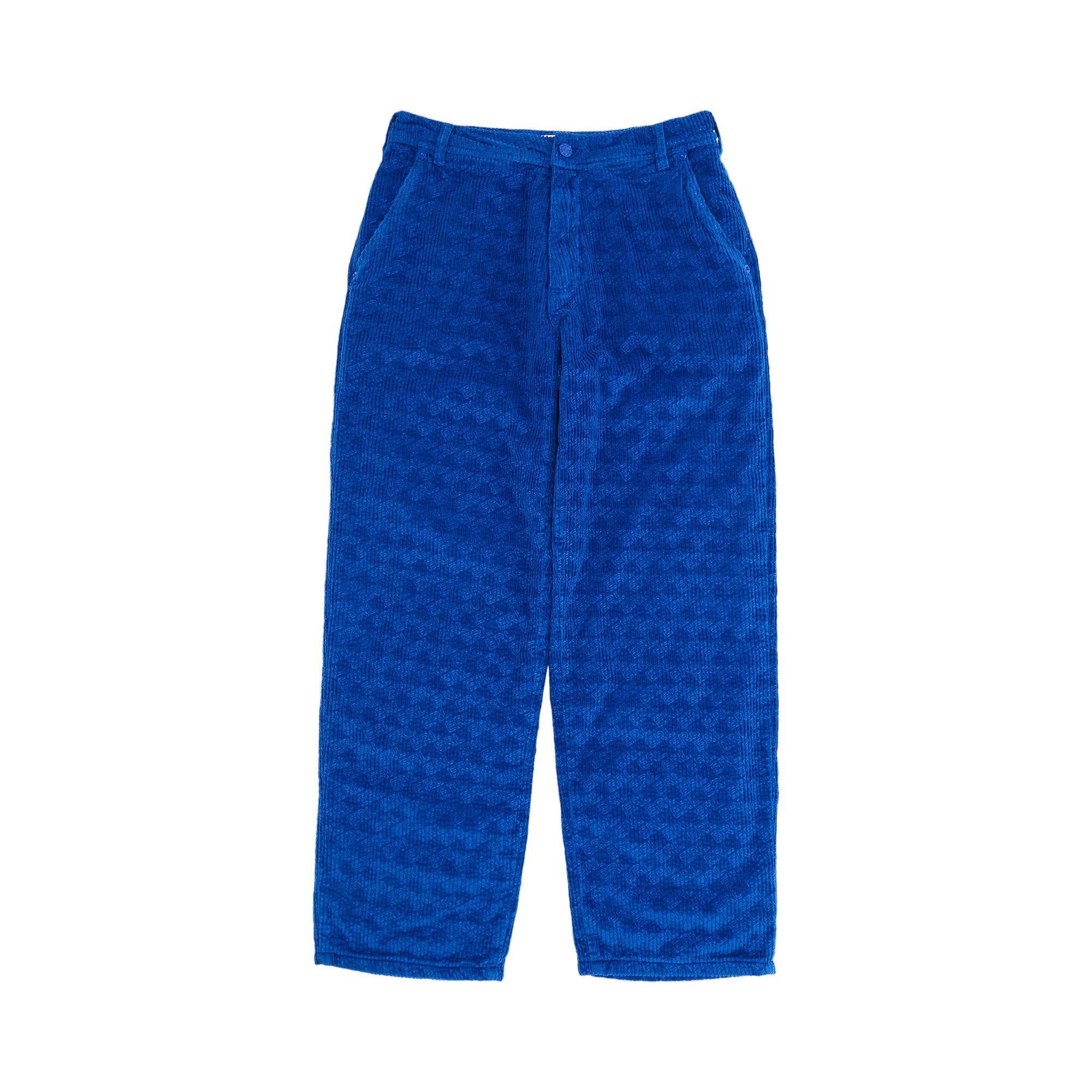 Pre-owned Erl Corduroy Embossed Pants 'blue' | Men's Size S