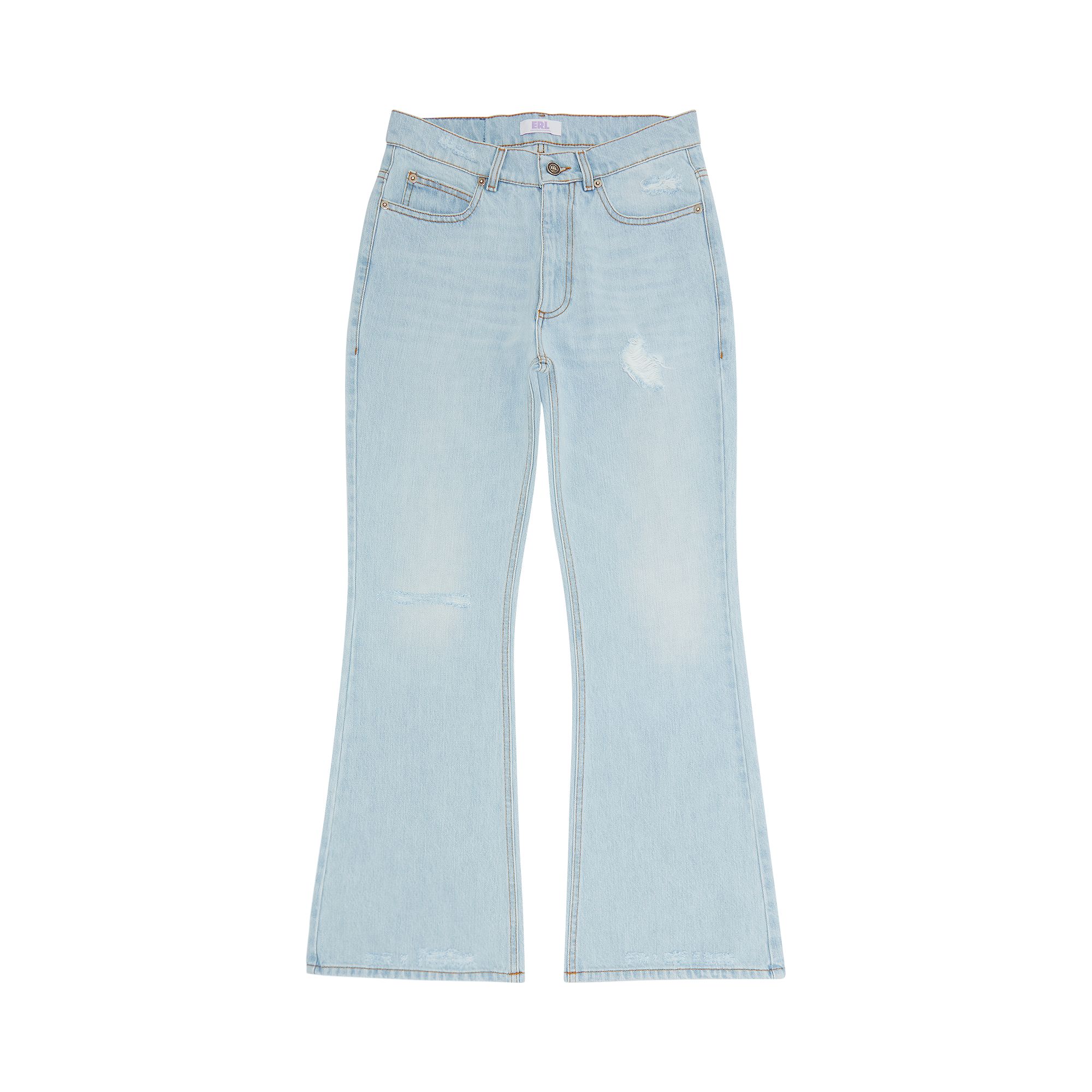 Pre-owned Erl Distressed Denim Pants 'light Blue'
