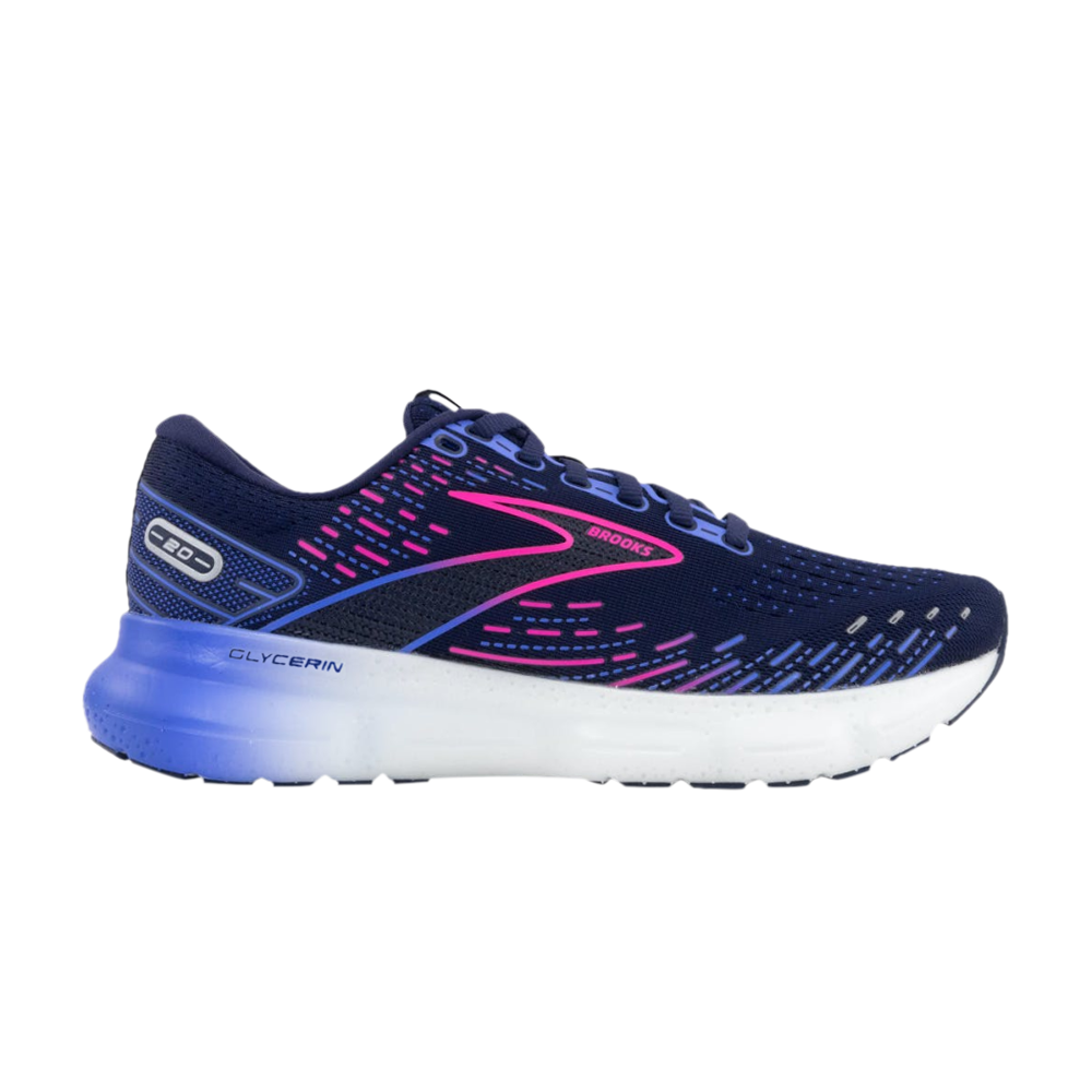 Pre-owned Brooks Wmns Glycerin 20 Wide 'peacoat Pink' In Blue