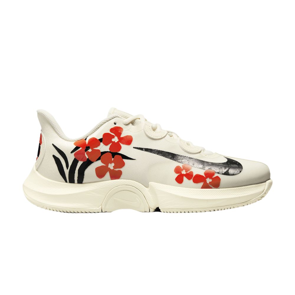 Pre-owned Nike Naomi Osaka X Wmns Court Air Zoom Gp Turbo Hc 'hibiscus Flowers' In Cream
