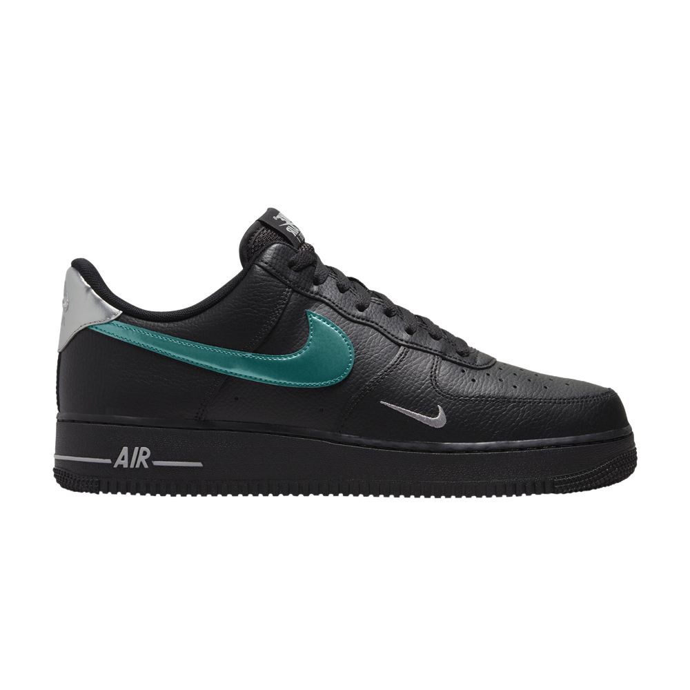 NIKE AIR FORCE 1 '07 'BLACK BLUE LIGHTNING'