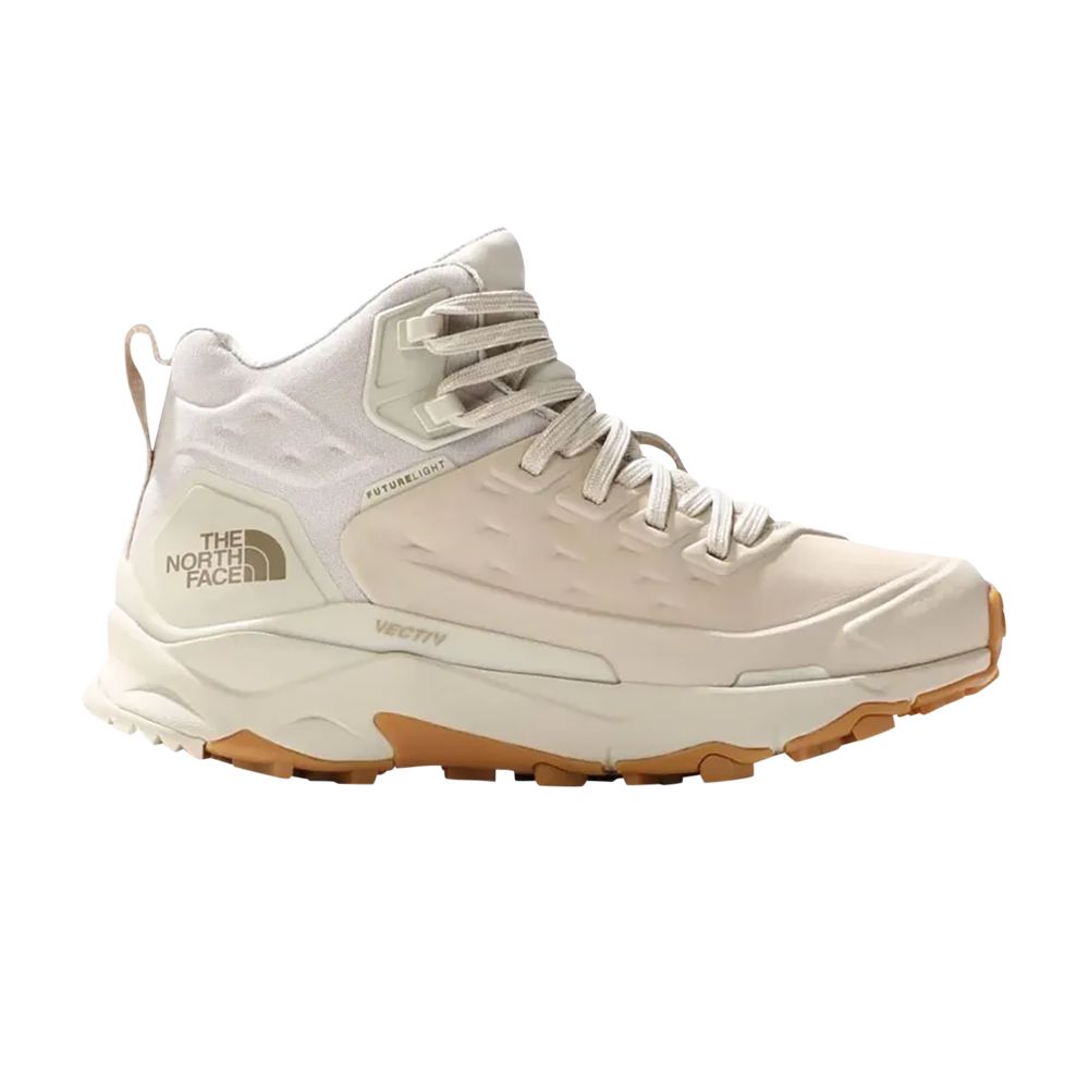 Pre-owned The North Face Wmns Vectiv Exploris Mid Futurelight Leather 'sandstone Gum' | Cream | Women's Size 9 In White