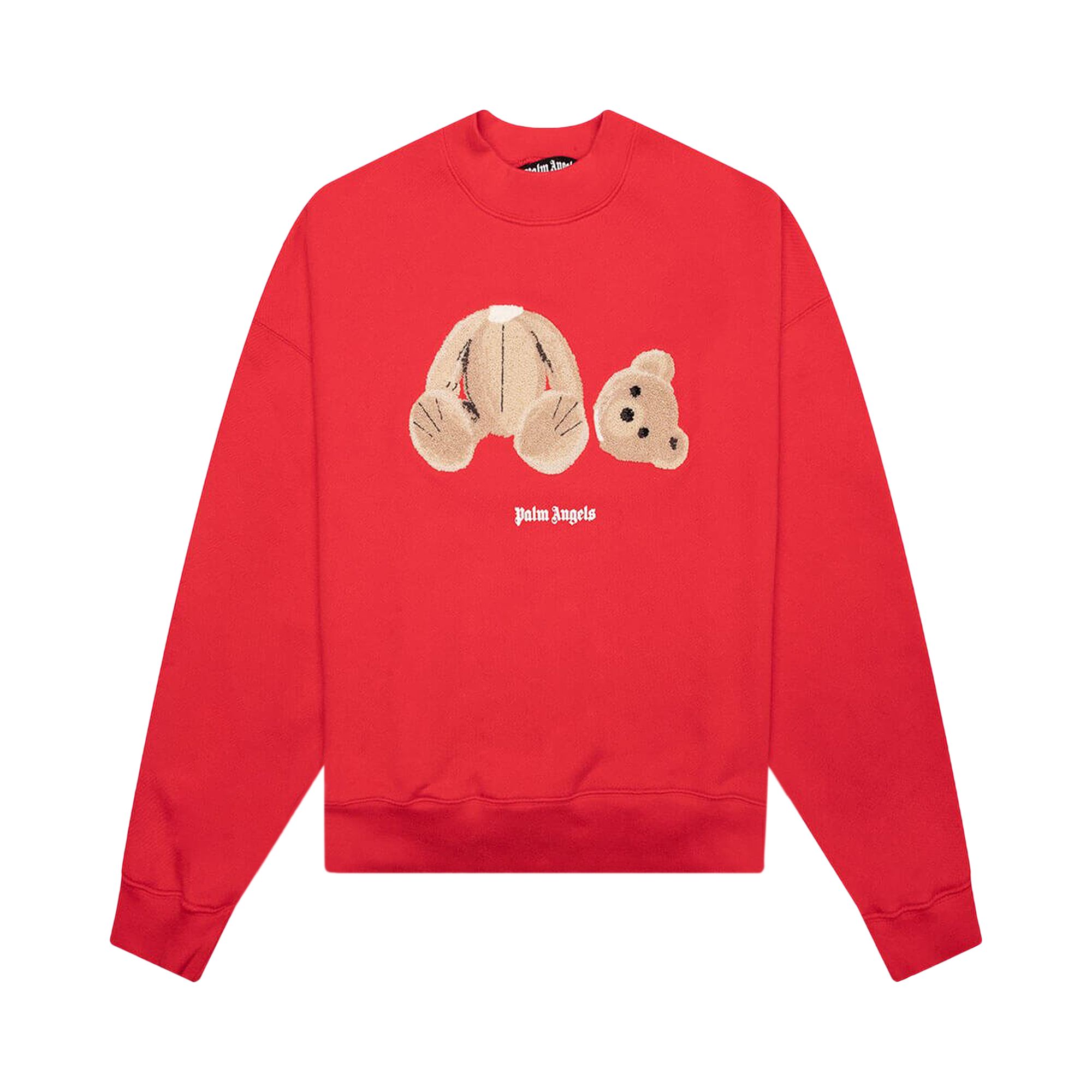 Palm Angels Bear Crew 'Red/Brown' | Men's Size M