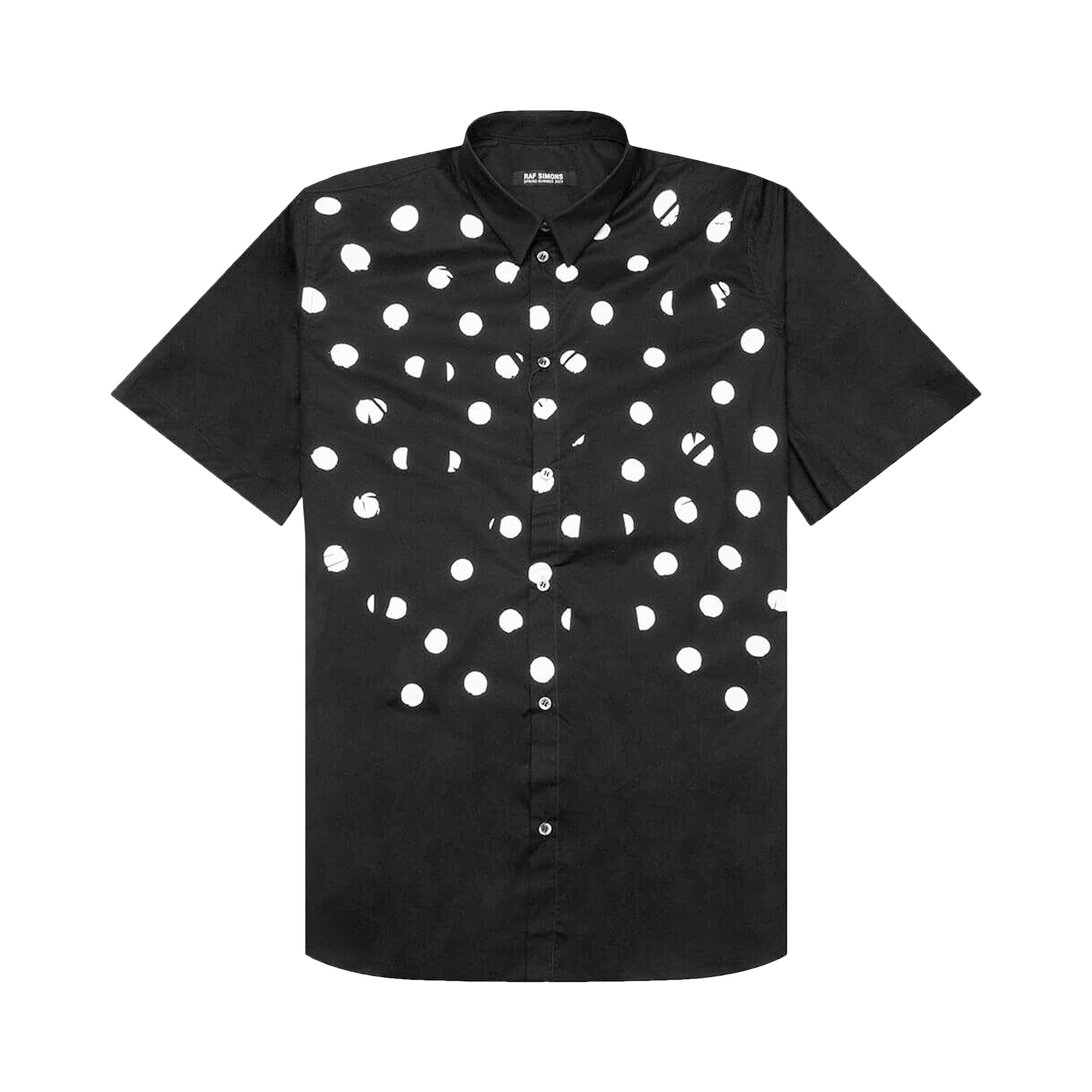Pre-owned Raf Simons Polka Dot Print Shirt 'black' | Men's Size 52