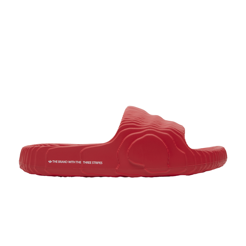 Pre-owned Adidas Originals Adilette 22 Slides 'scarlet' In Red