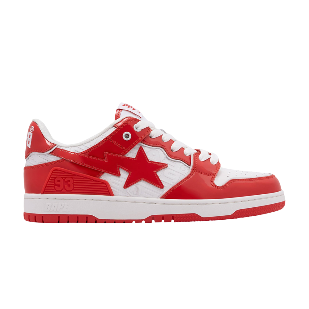 Pre-owned Bape Wmns Sk8 Sta #5 'luxury Sport Monogram - Red'