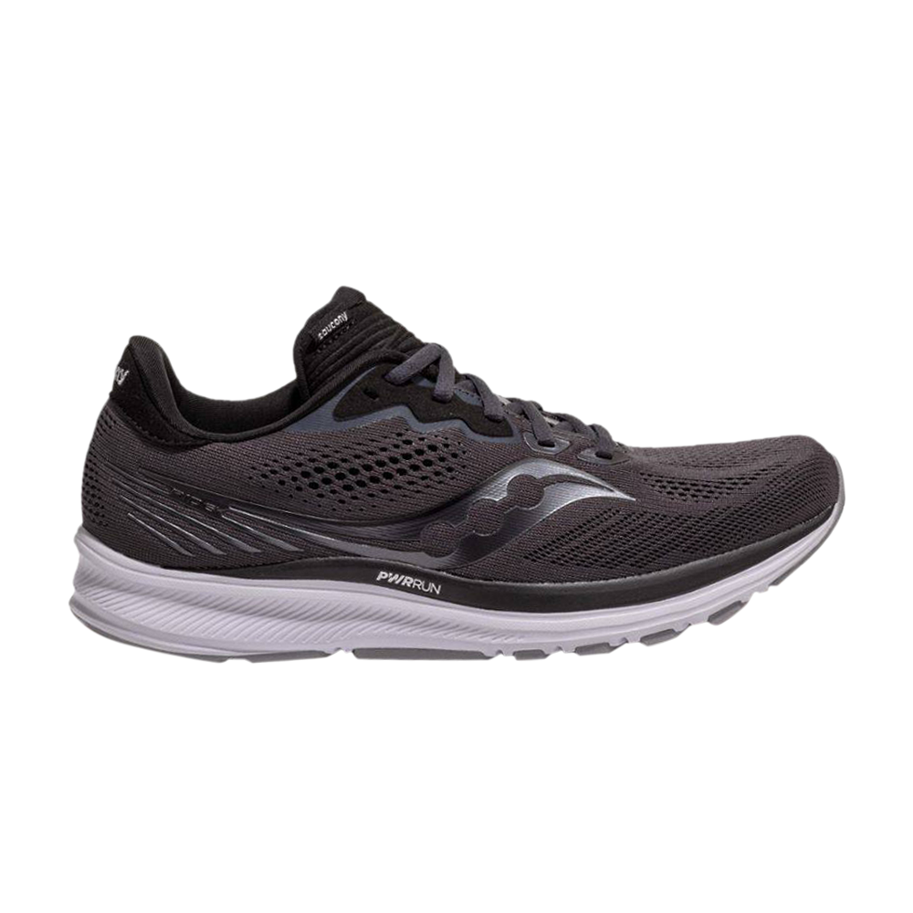 Pre-owned Saucony Ride 14 2e Wide 'charcoal' In Black