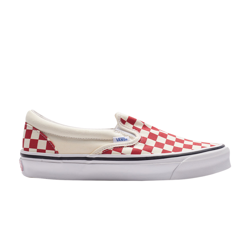 Pre-owned Vans Og Classic Slip-on Lx 'checkerboard - Racing Red'