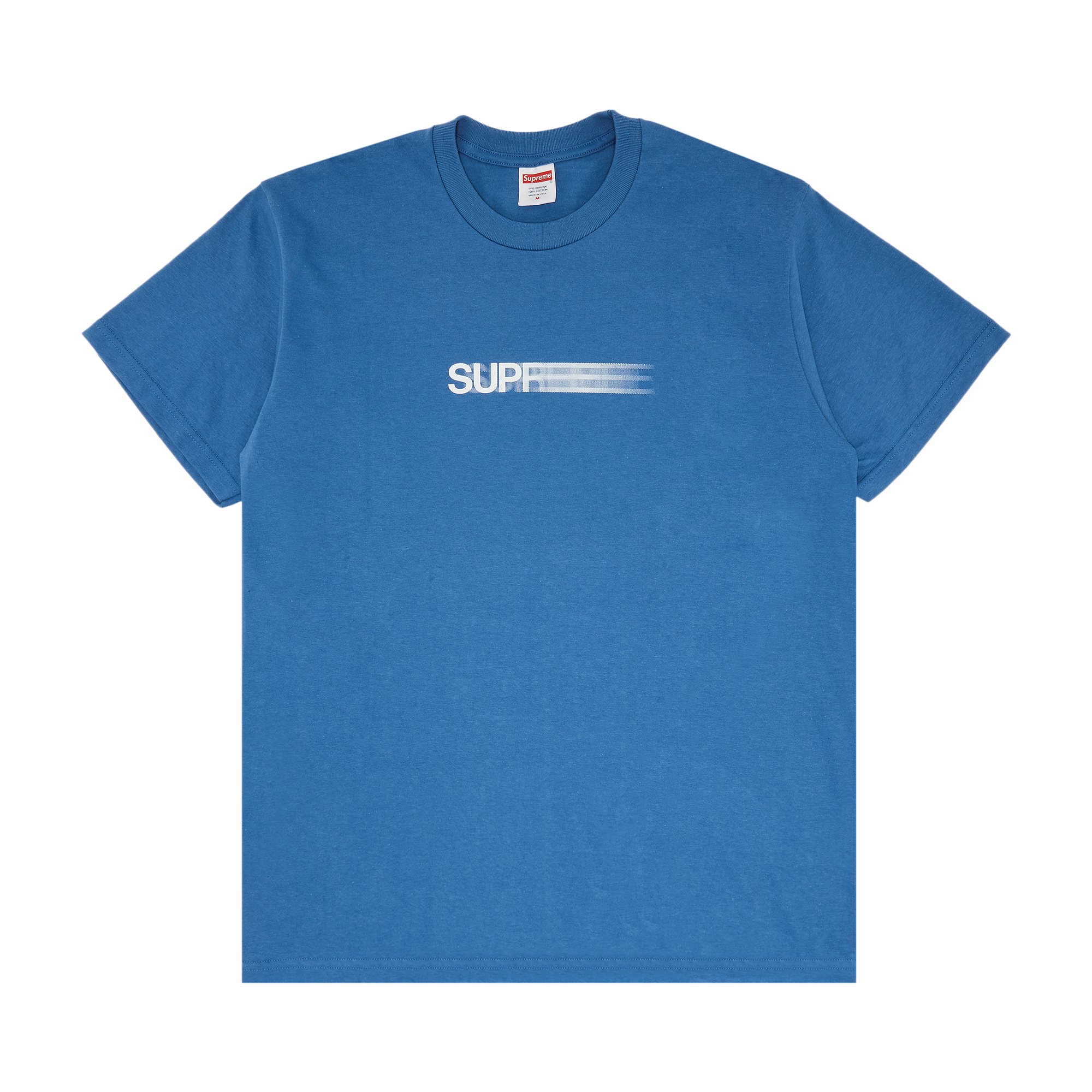 Pre-owned Supreme Motion Logo Tee 'faded Blue'
