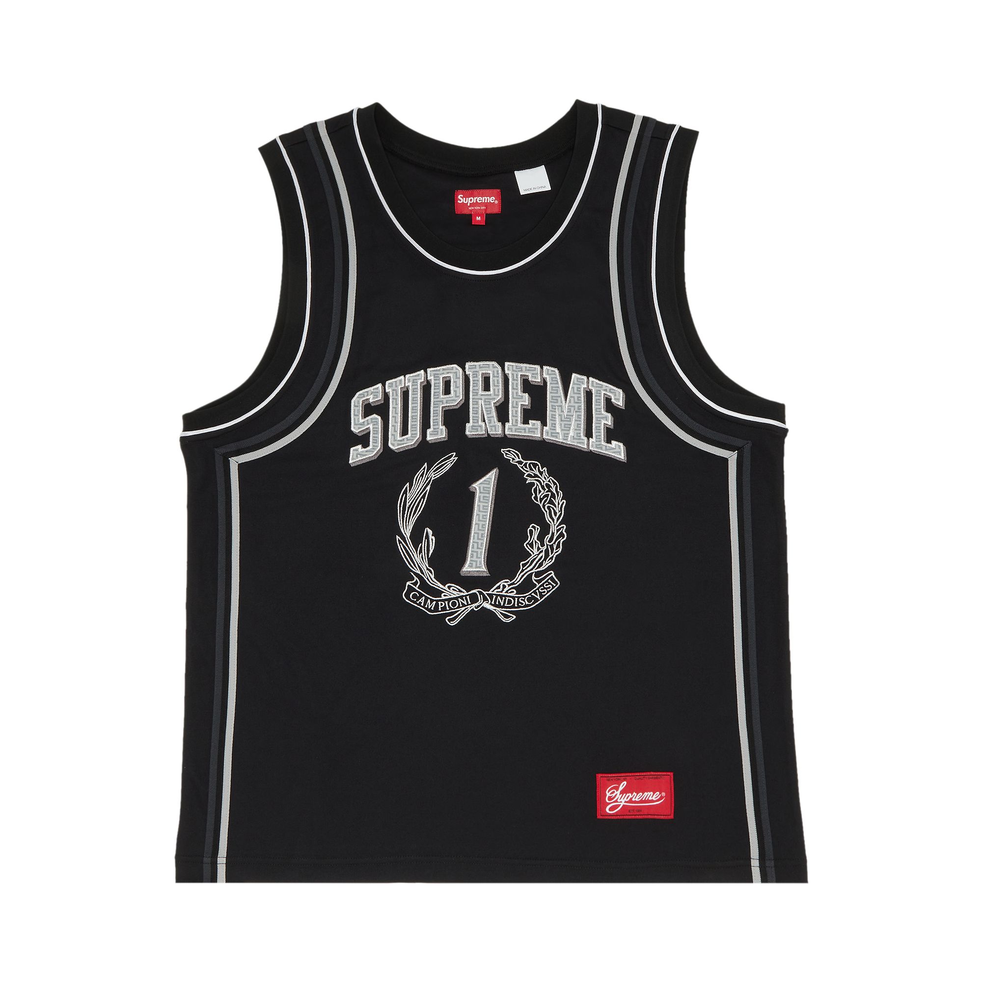 SUPREME SUPREME CAMPIONI BASKETBALL JERSEY 'BLACK'