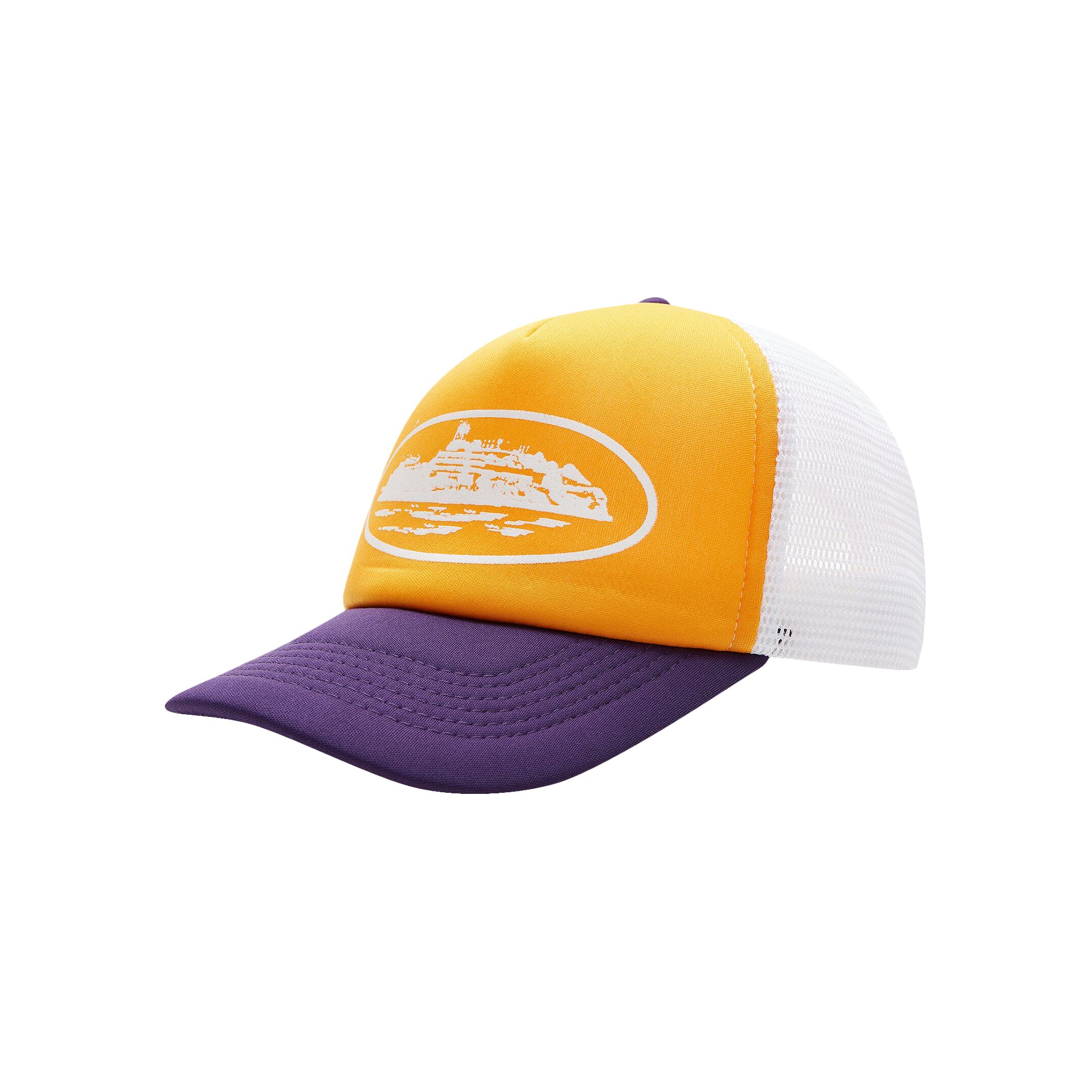 CORTEIZ CORTEIZ ALCATRAZ TRUCKER HAT 'YELLOW/PURPLE'