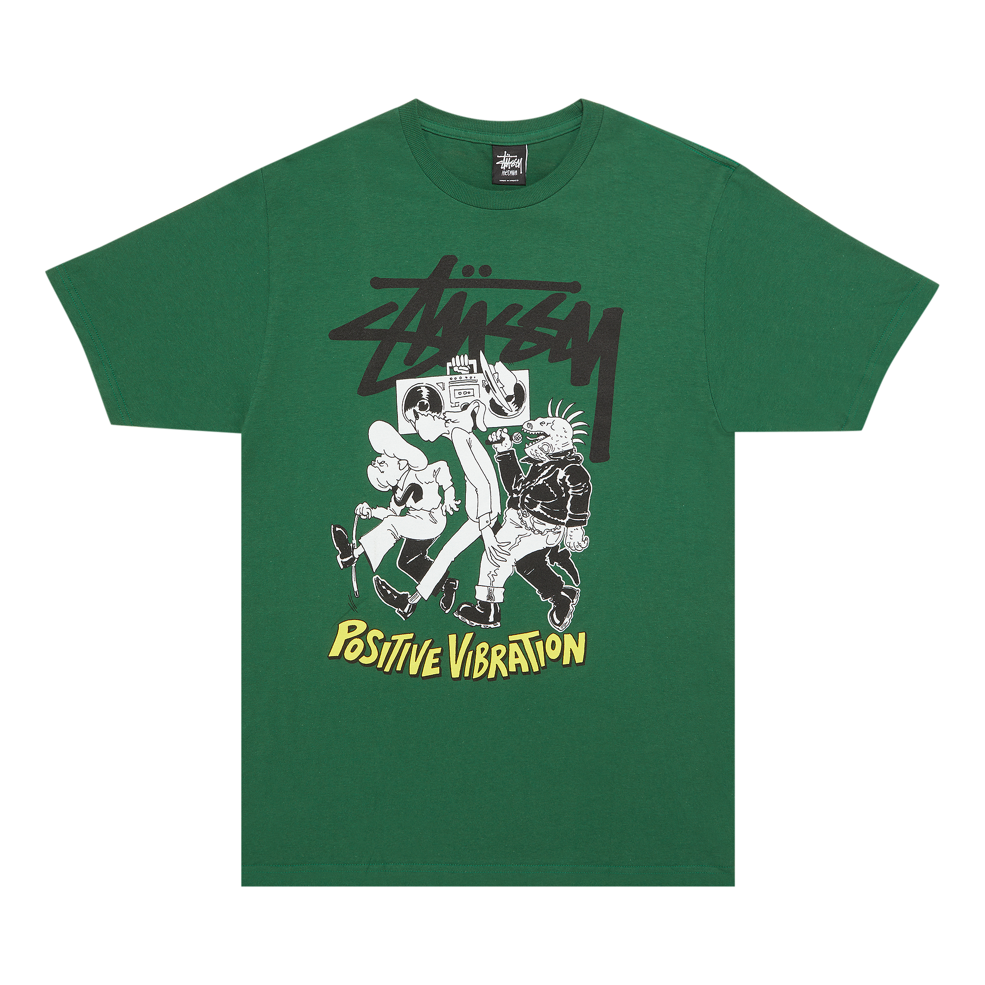 Pre-owned Stussy Positive Vibration Tee 'green'