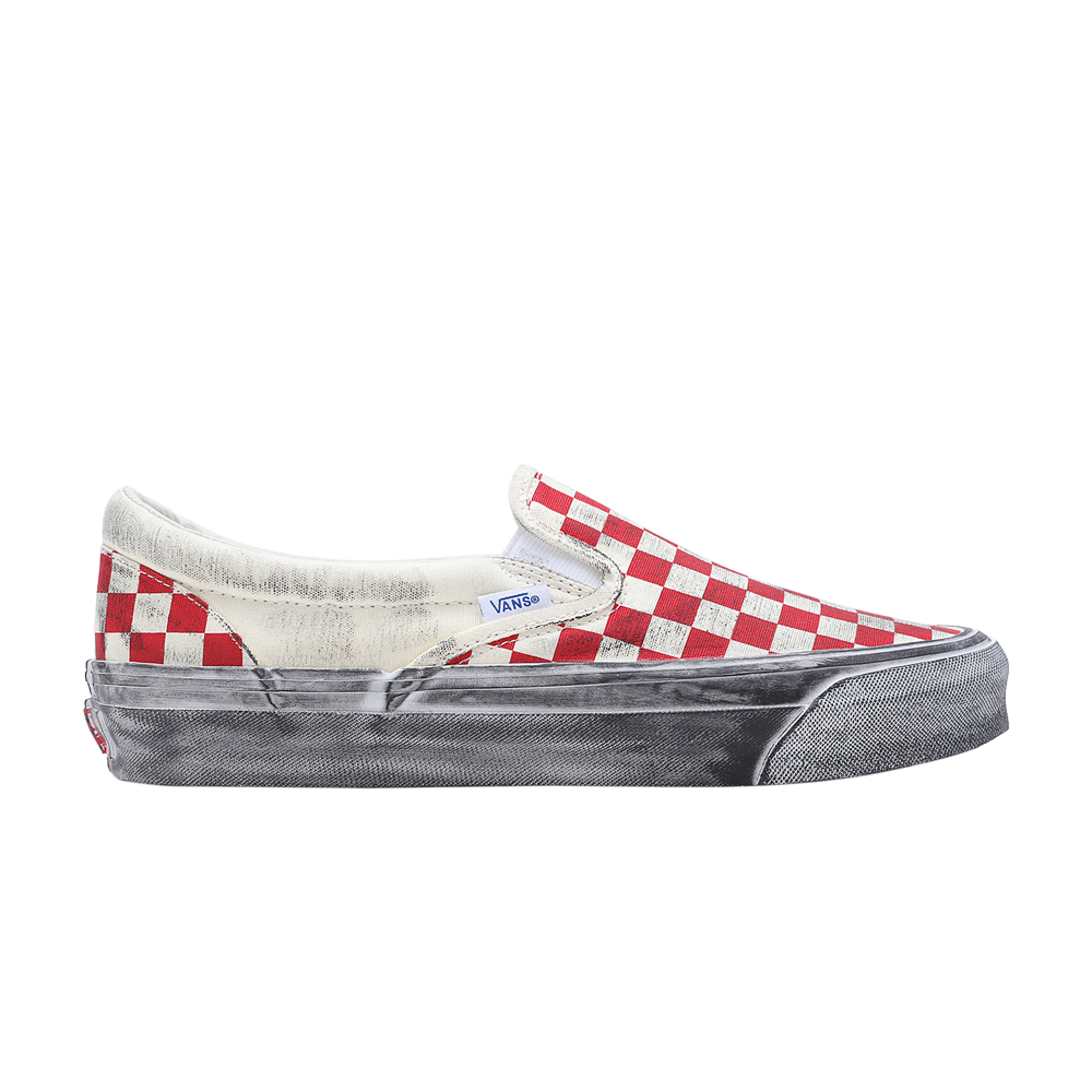 Pre-owned Vans Og Classic Slip-on Lx 'stressed - Red Checkerboard'