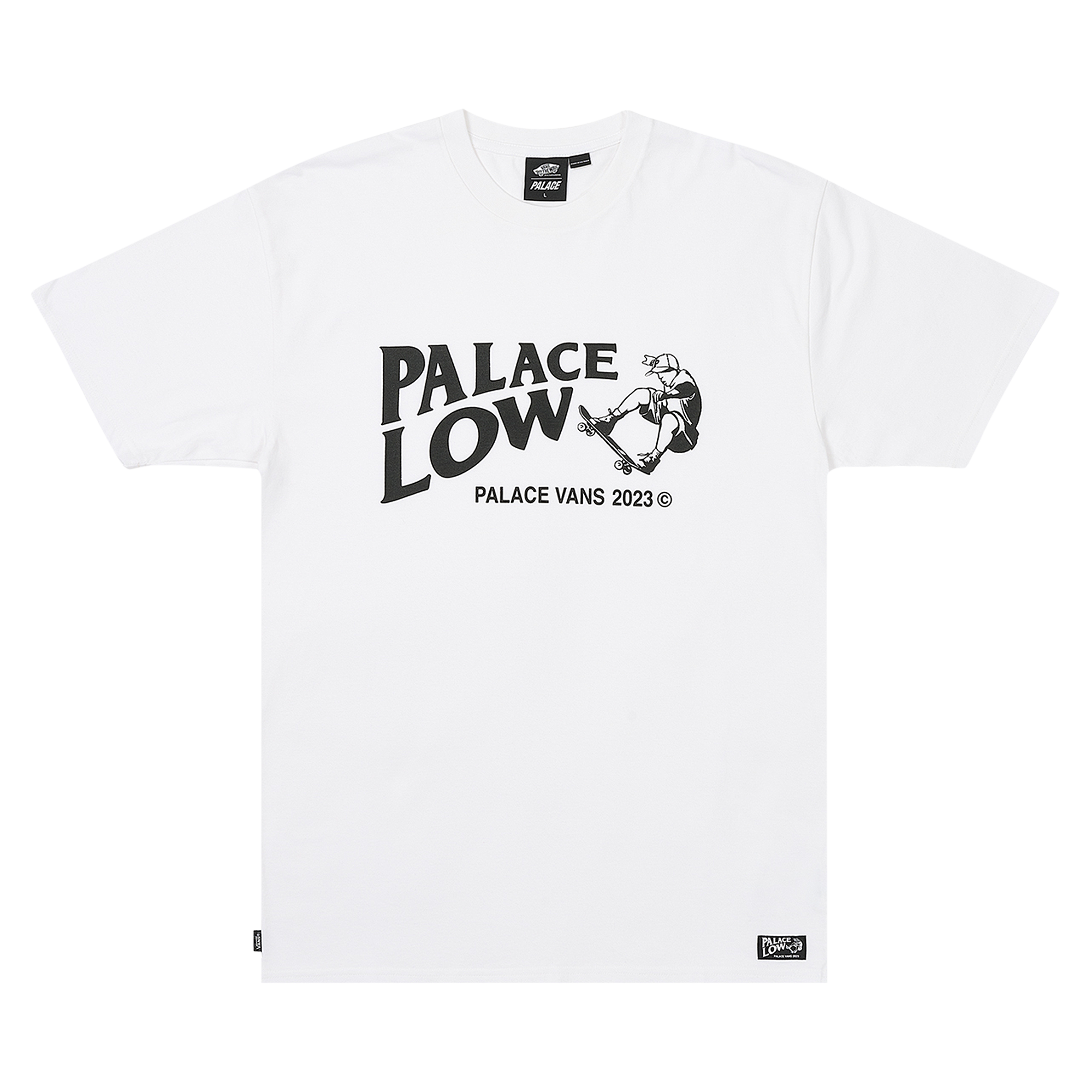 Pre-owned Palace X Vans Low T-shirt 'white'
