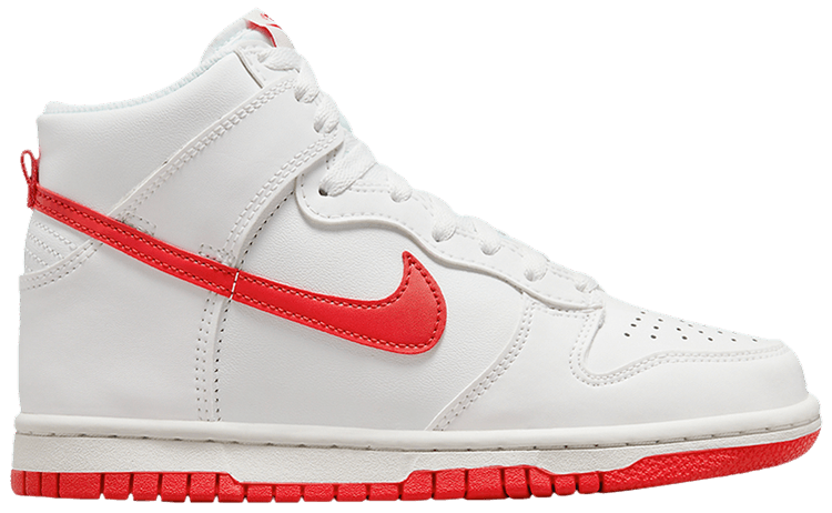 Nike Dunk High GS White Track Red
