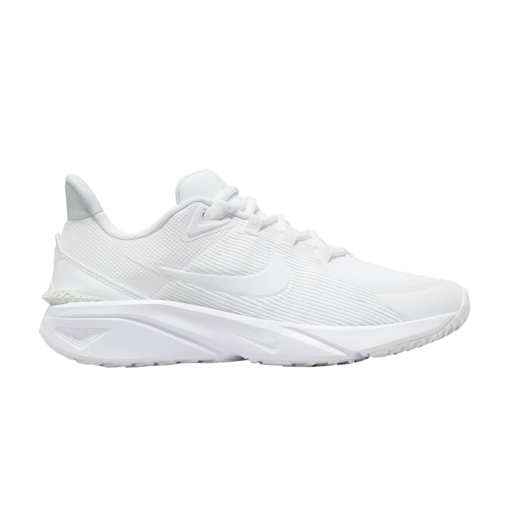Pre-owned Nike Star Runner 4 Gs 'triple White' | Kid's Size 5.5