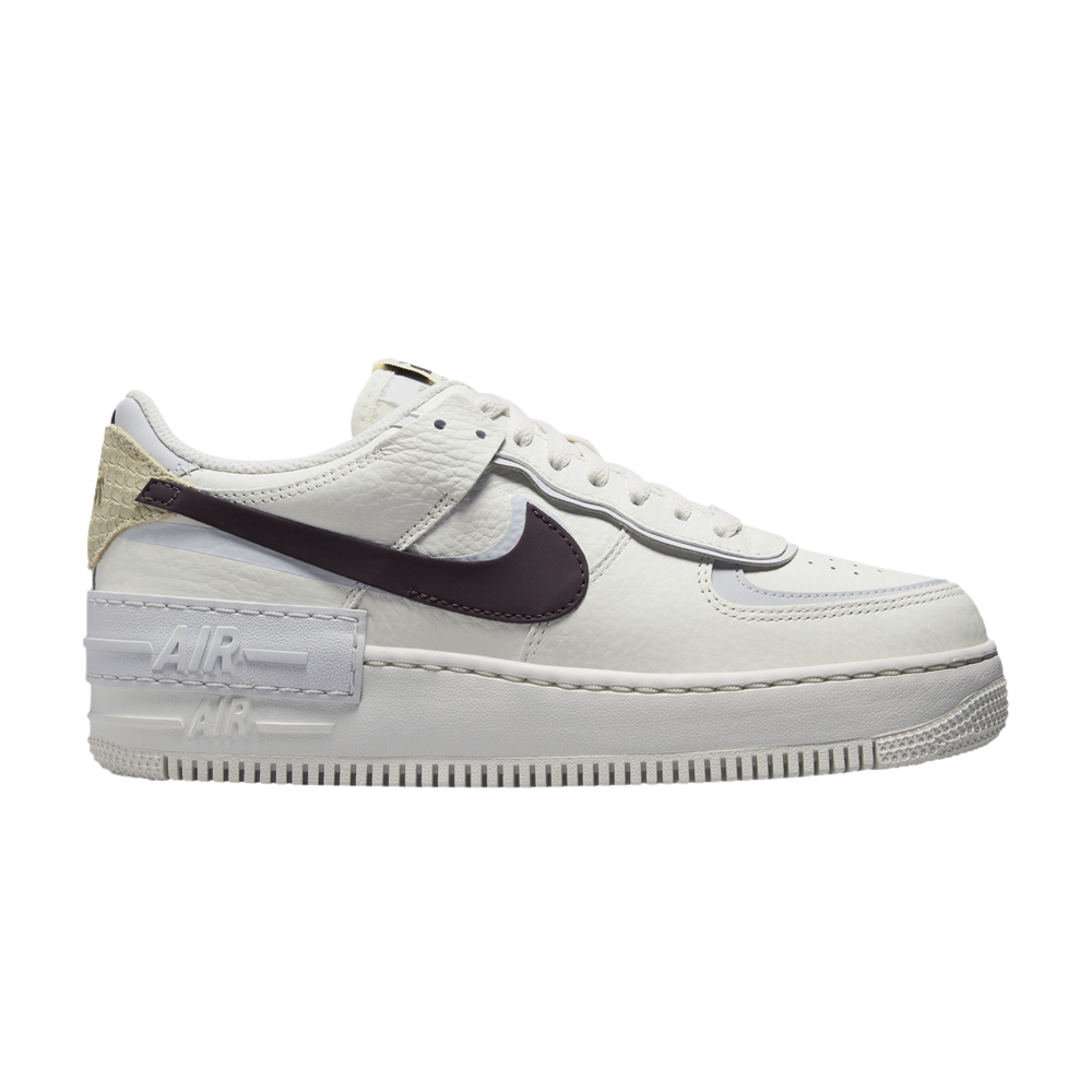 Pre-owned Nike Wmns Air Force 1 Shadow 'sail Earth Python' In Cream