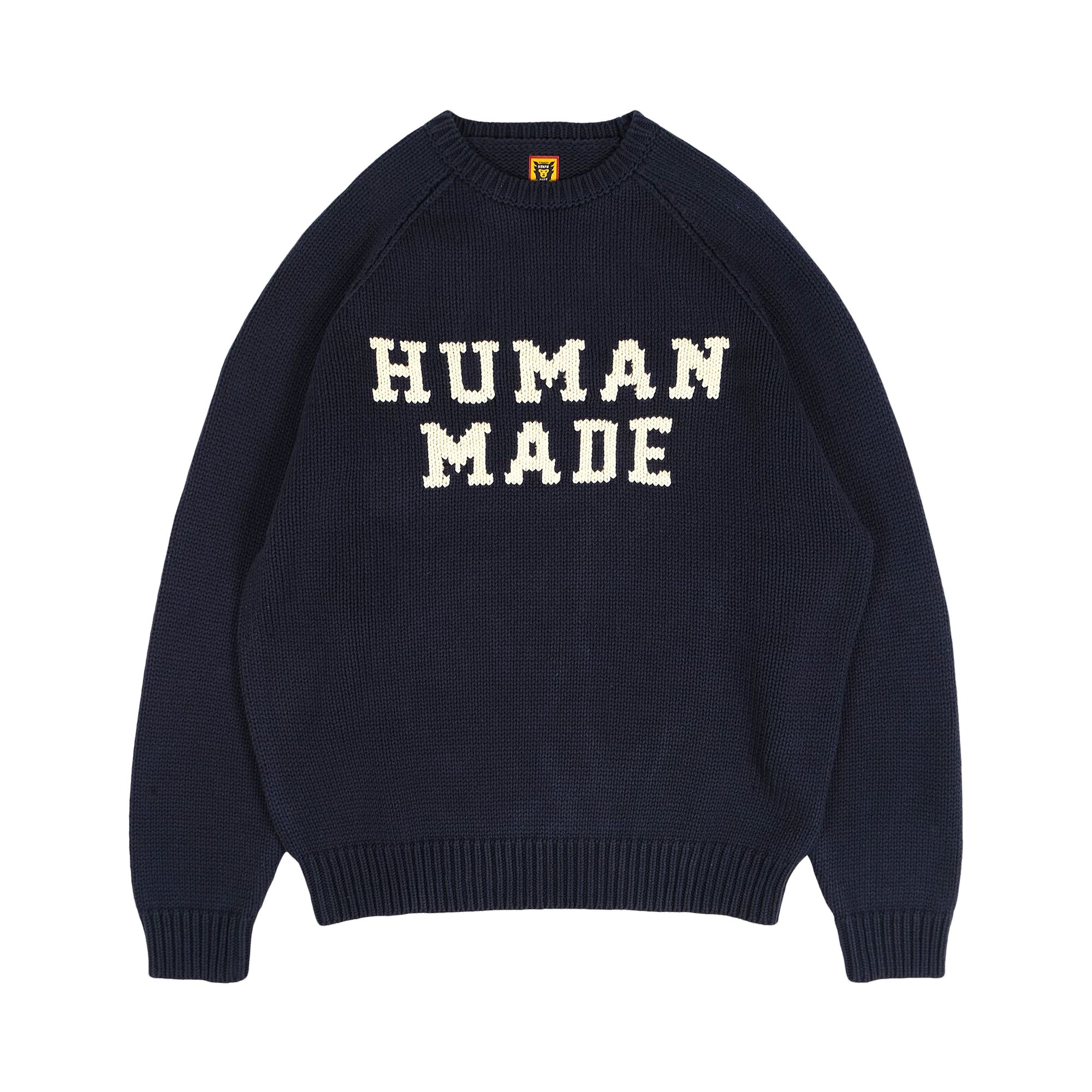 Click to view more detailed imagery on our partner's website Pre-owned Human Made Bear Raglan Knit Sweater 'navy' In Blue
