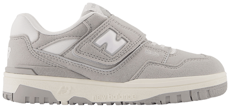 New Balance 550 Bungee Lace Top Strap Little Kid Suede Pack   Concrete