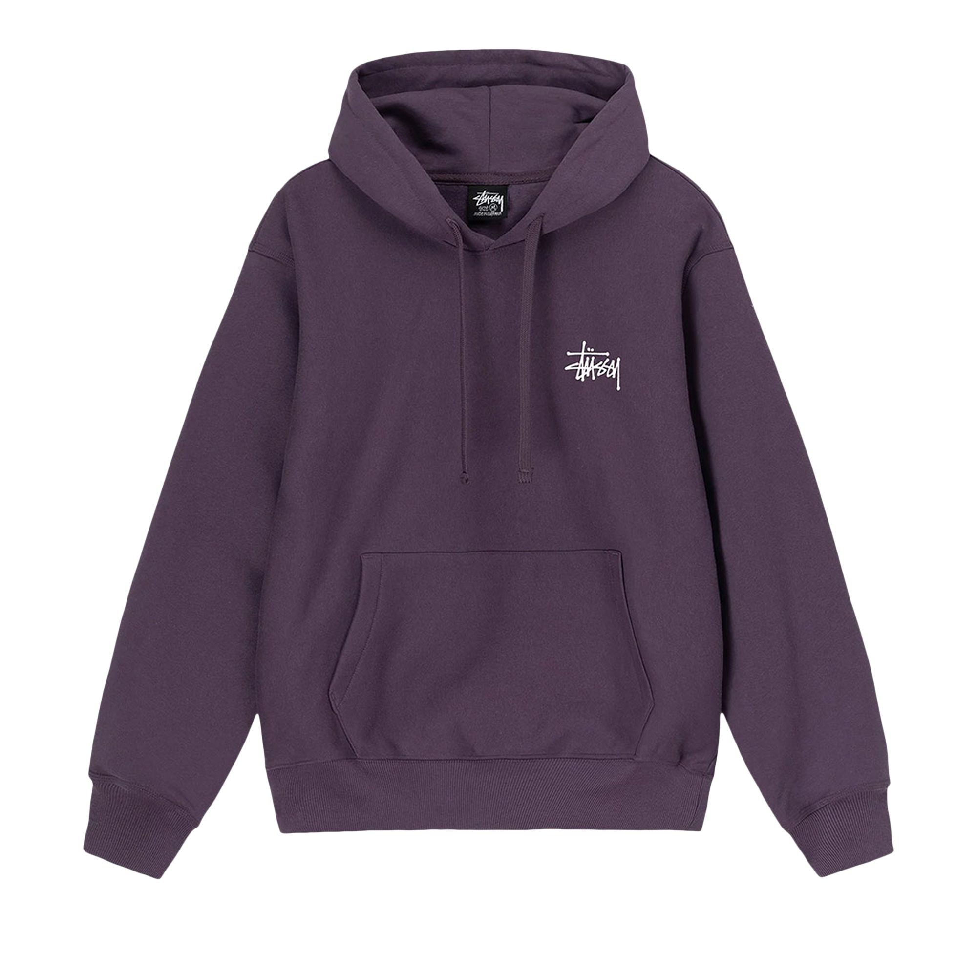 Pre-owned Stussy Basic Hoodie 'grape' In Purple