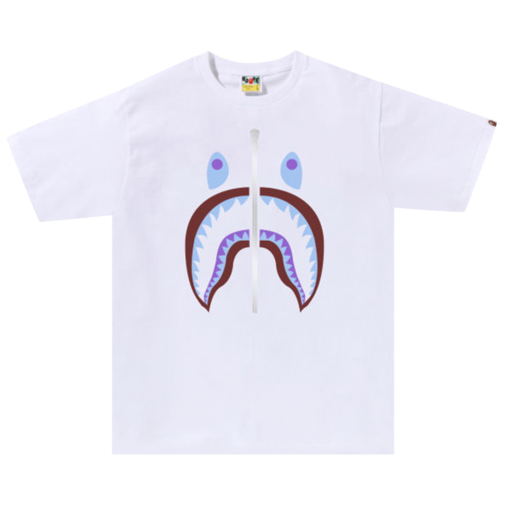 BAPE BAPE COLORS SHARK TEE 'WHITE'