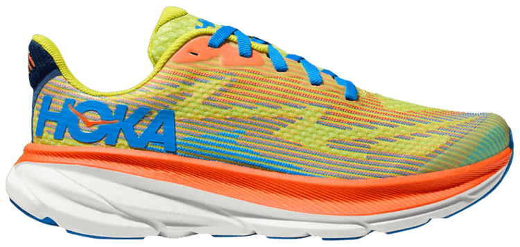 HOKA Clifton 9 Kids Evening Primrose Vibrant Orange