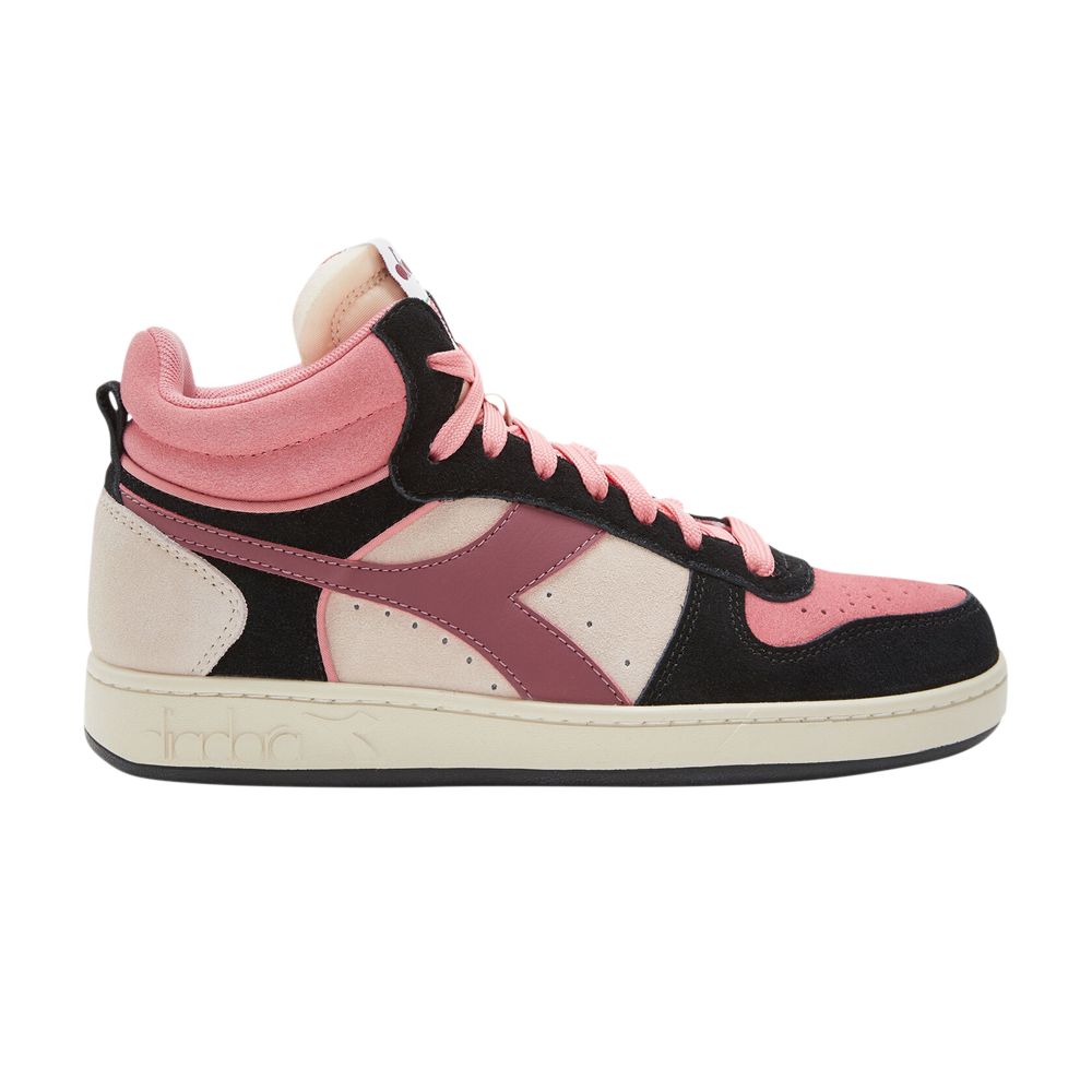 Diadora Wmns Magic Basket Demi Suede 'Black Silver Peony' | Pink | Women's Size 7 - 501-179012-D0111