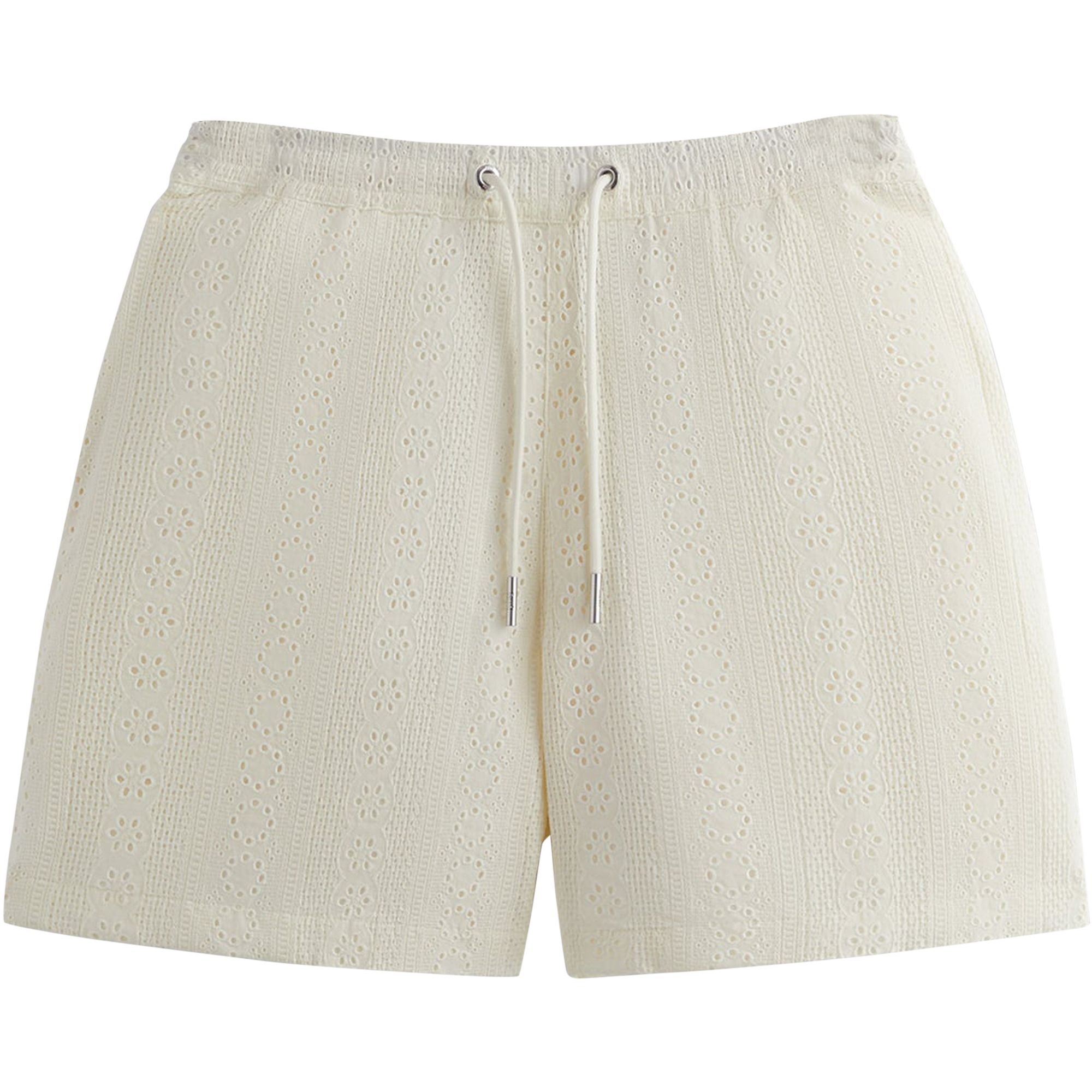 Pre-owned Kith Eyelet Belmont Short 'sandrift' In Cream