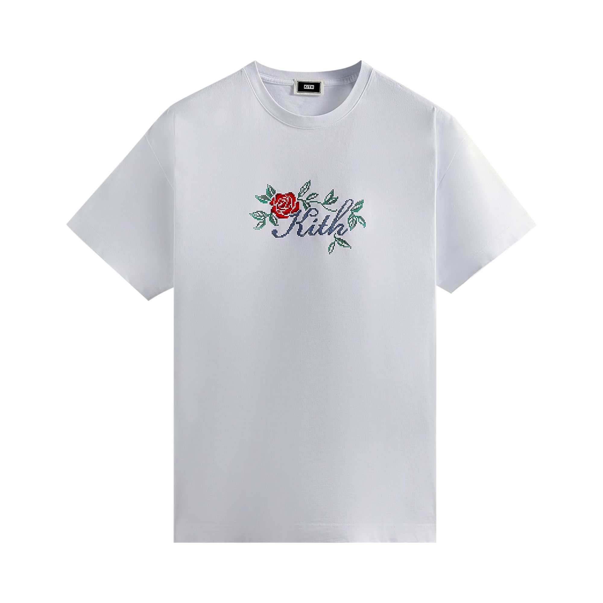 Pre-owned Kith Script Needlepoint Tee 'white' | Men's Size Xl