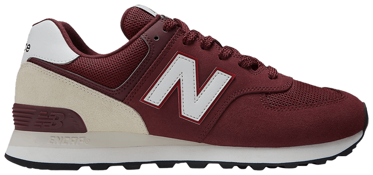 New Balance 574 Maroon White