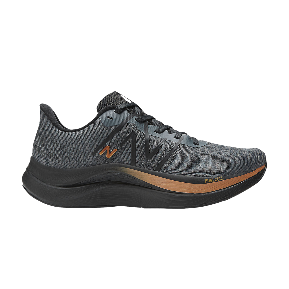 Pre-owned New Balance Wmns Fuelcell Propel V4 'graphite Copper Metallic' In Black