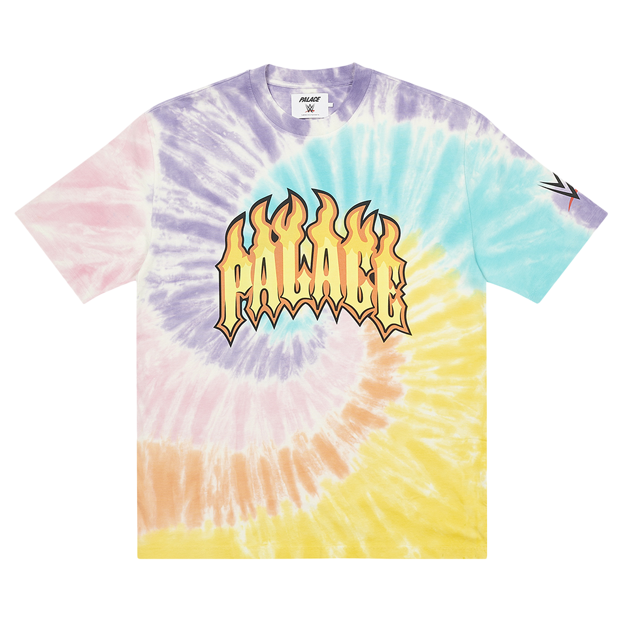 Pre-owned Palace X Wwe Dude T-shirt 'tie-dye' In Multi-color