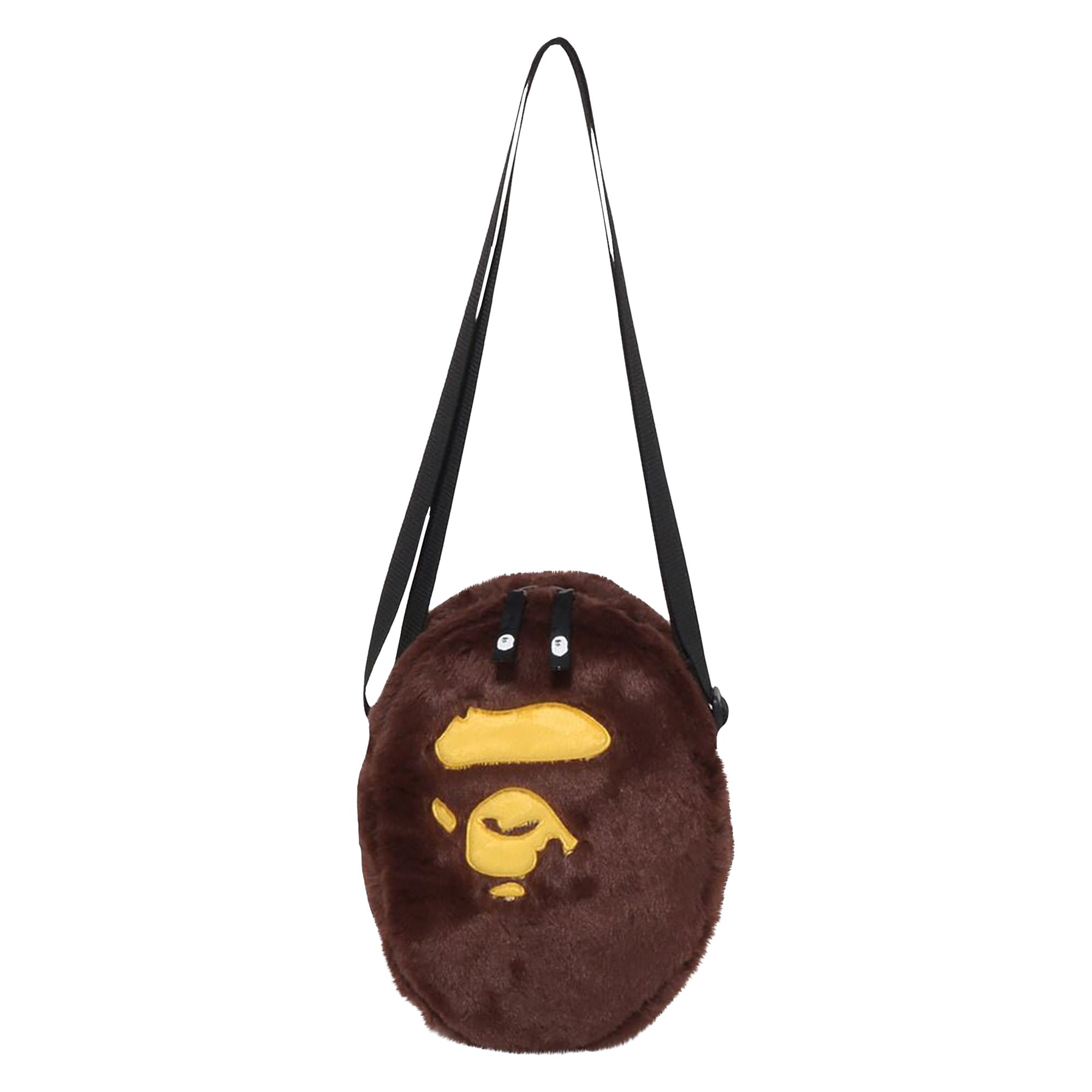 Pre-owned Bape Ape Head Shoulder Bag 'brown'